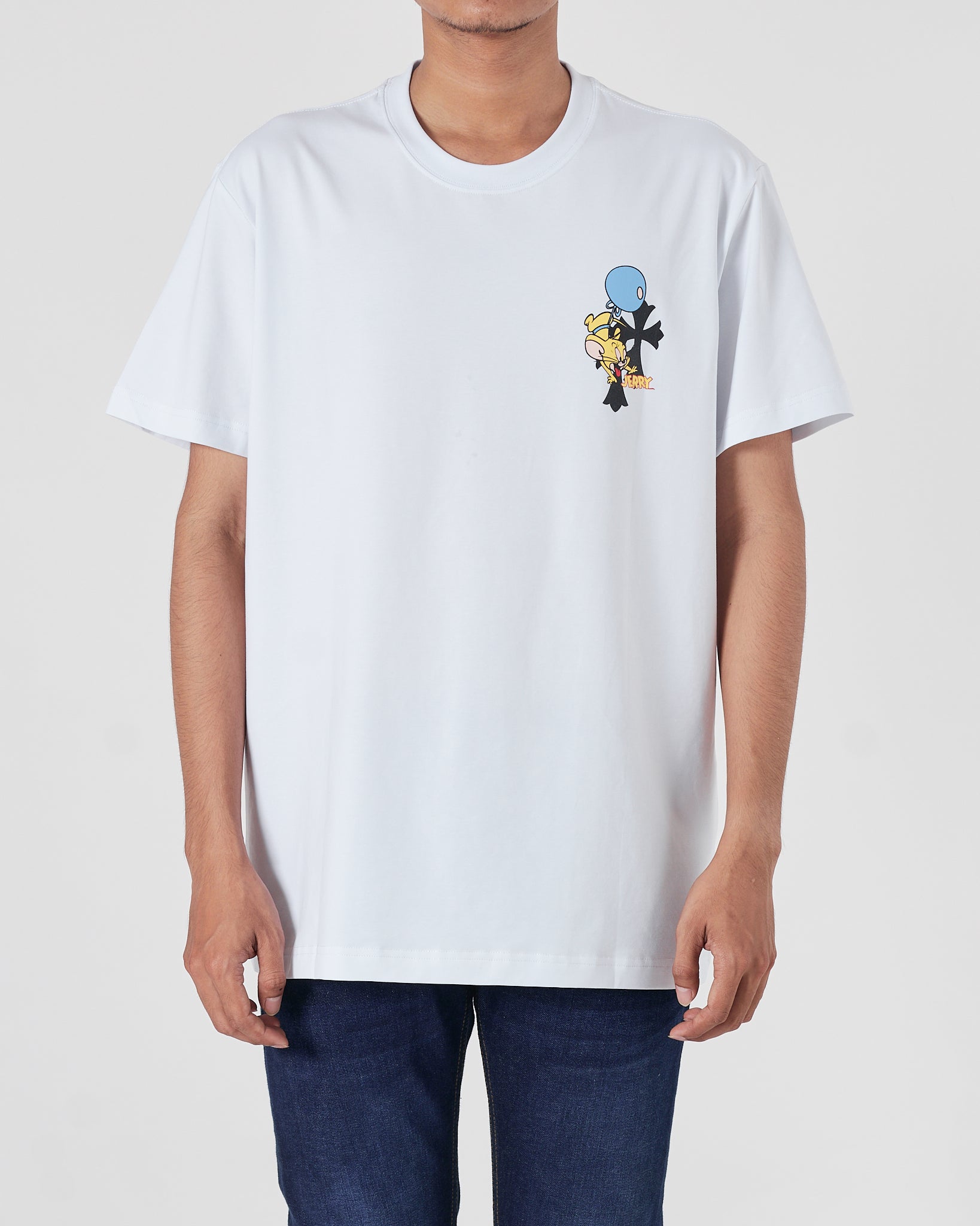 CH X Jerry Printed Men White T-Shirt 15.90