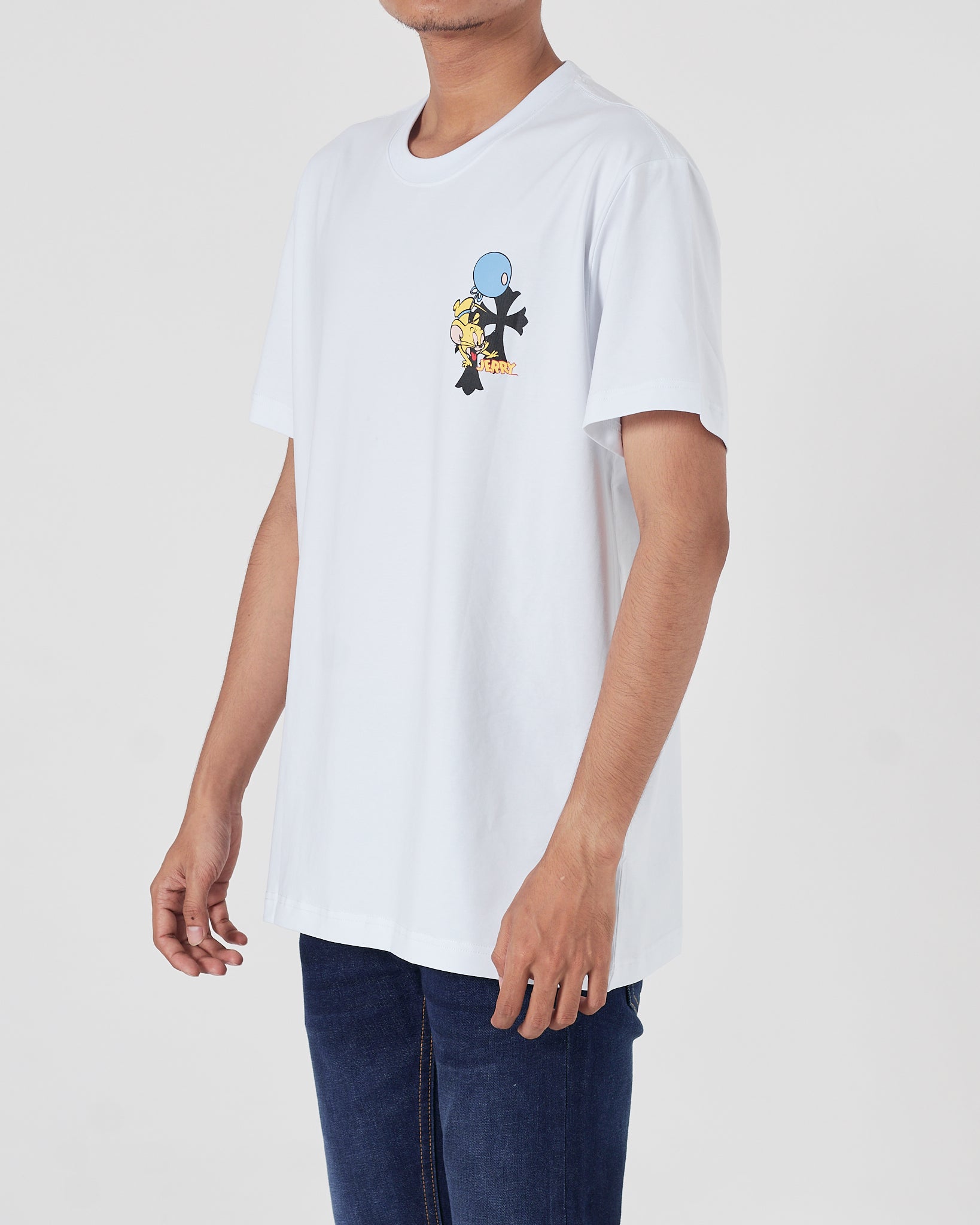 CH X Jerry Printed Men White T-Shirt 15.90