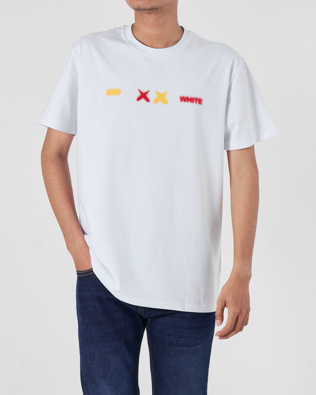 OW X Kaws Men White T-Shirt 16.50