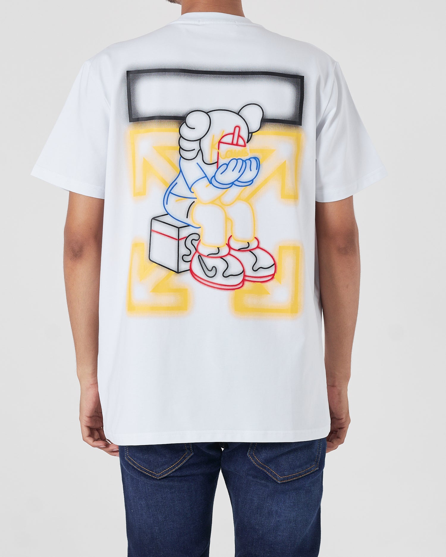 OW X Kaws Men White T-Shirt 16.50