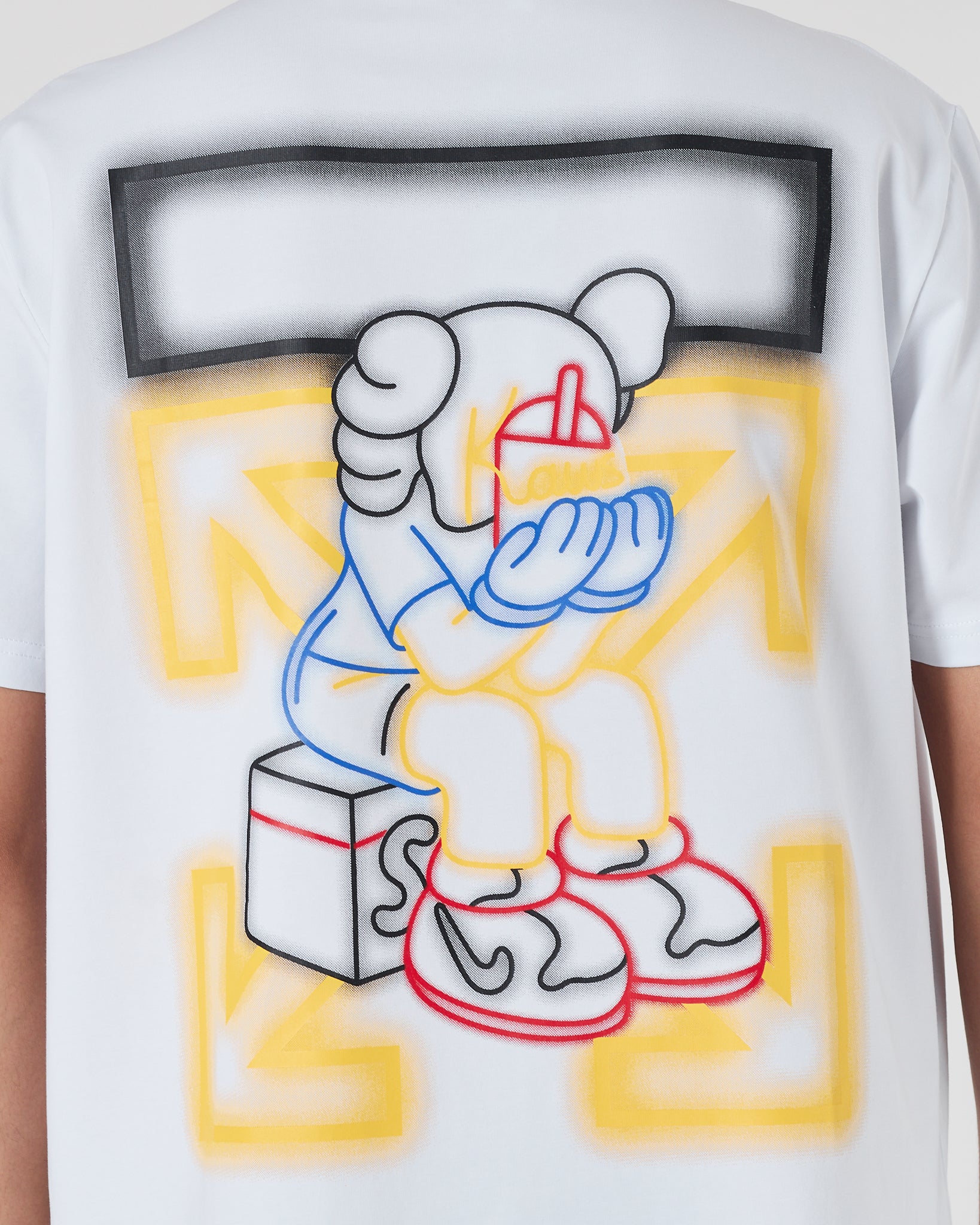 OW X Kaws Men White T-Shirt 16.50