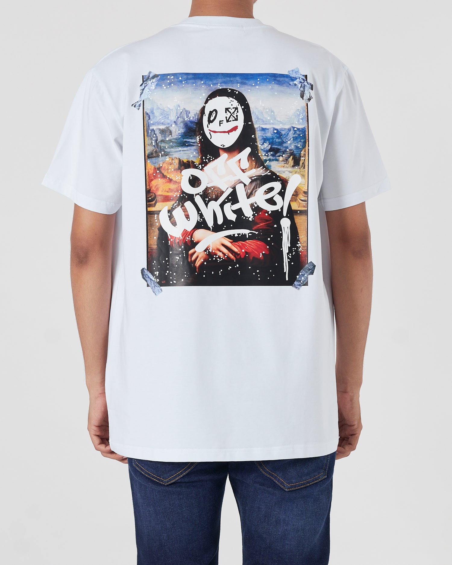 OW Monalisa Men White  T-Shirt 14.90