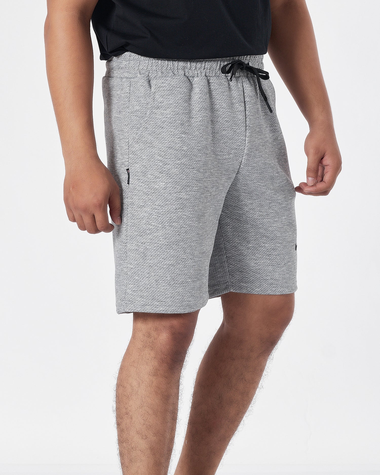 NIK Swooh Logo Printed Men Grey Track Shorts 13.90