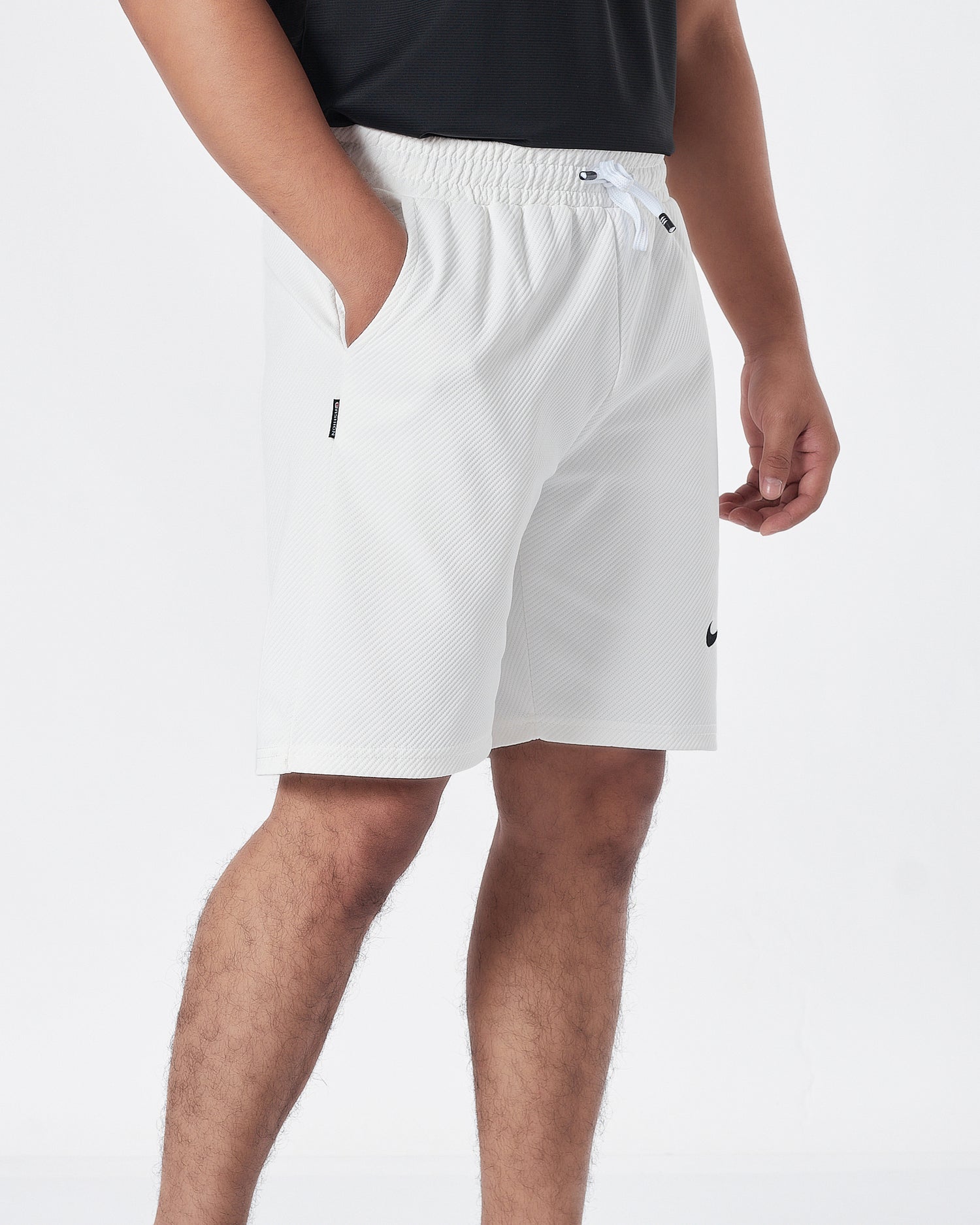 NIK Swooh Logo Printed Men White Track Shorts 13.90
