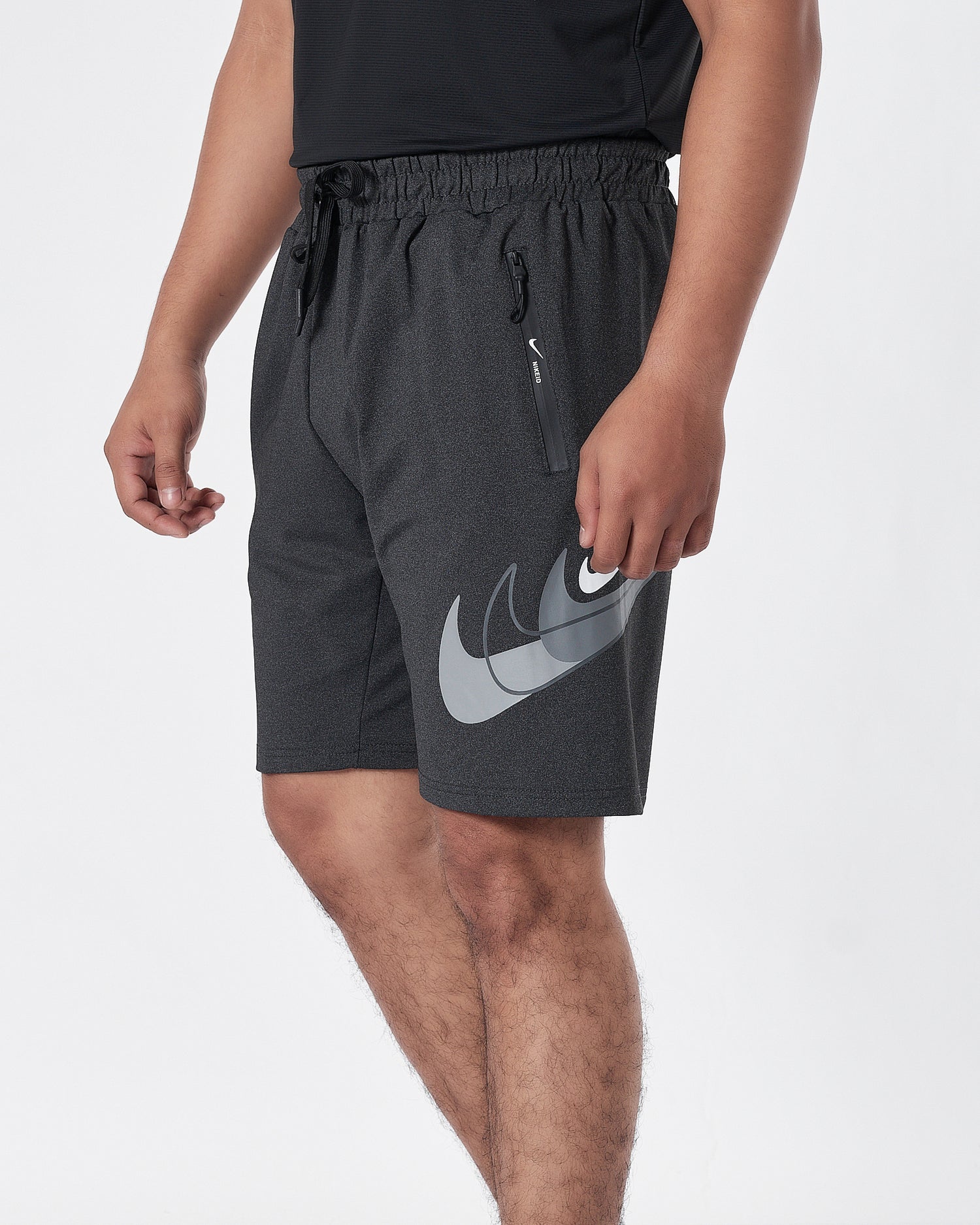 NIK Triple Swooh Printed Men Grey Track Shorts 12.90