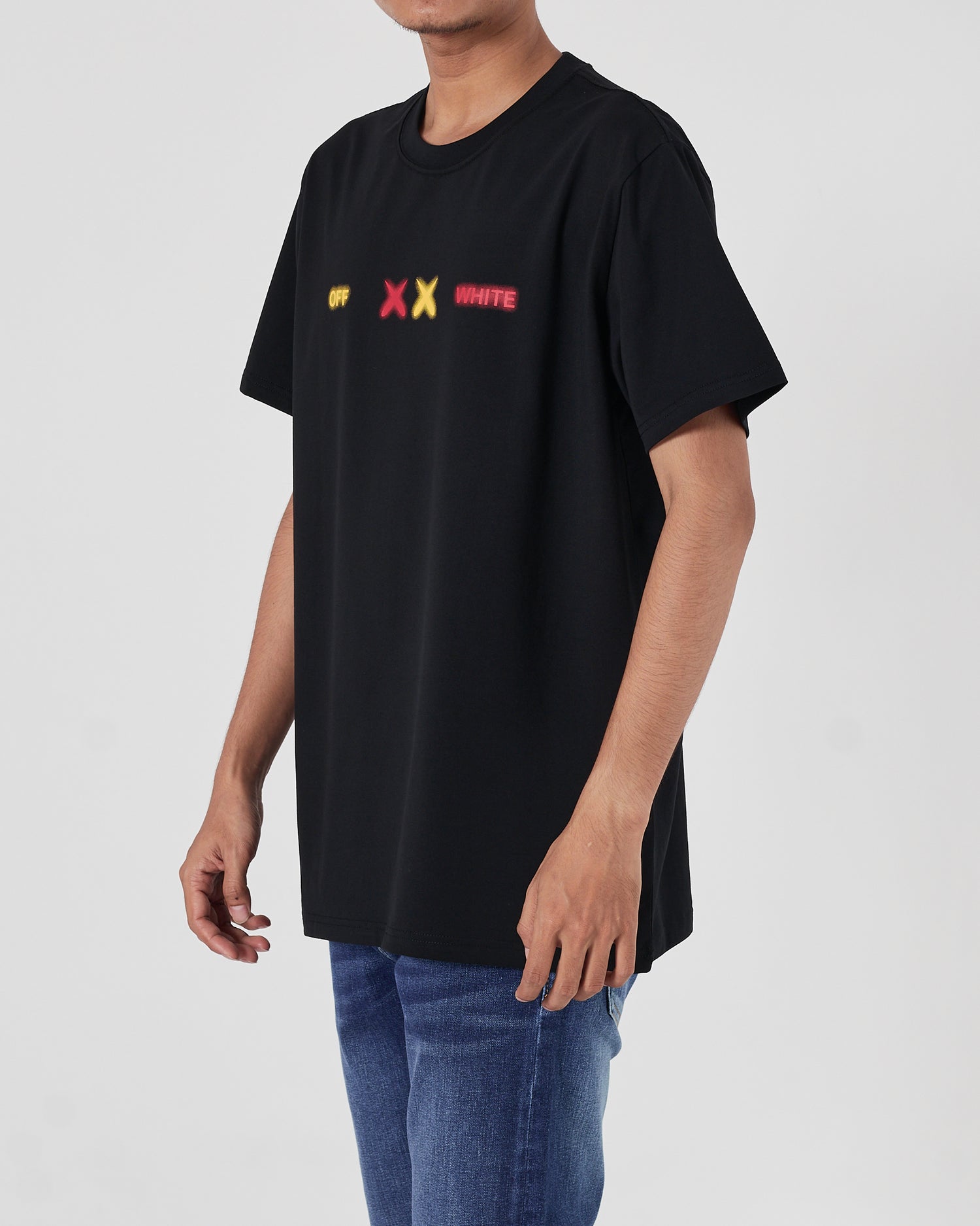 OW X Kaws Men Black T-Shirt 16.50