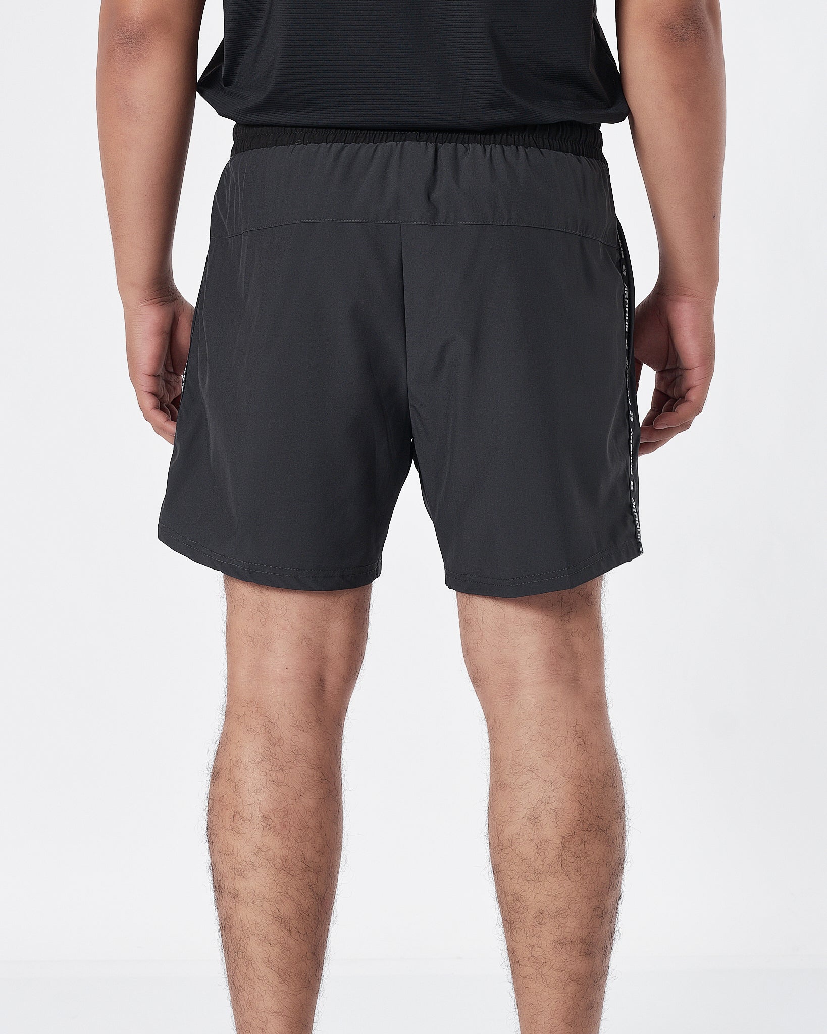 UA Logo Vertical Striped Men Dark Grey Track Shorts 12.90