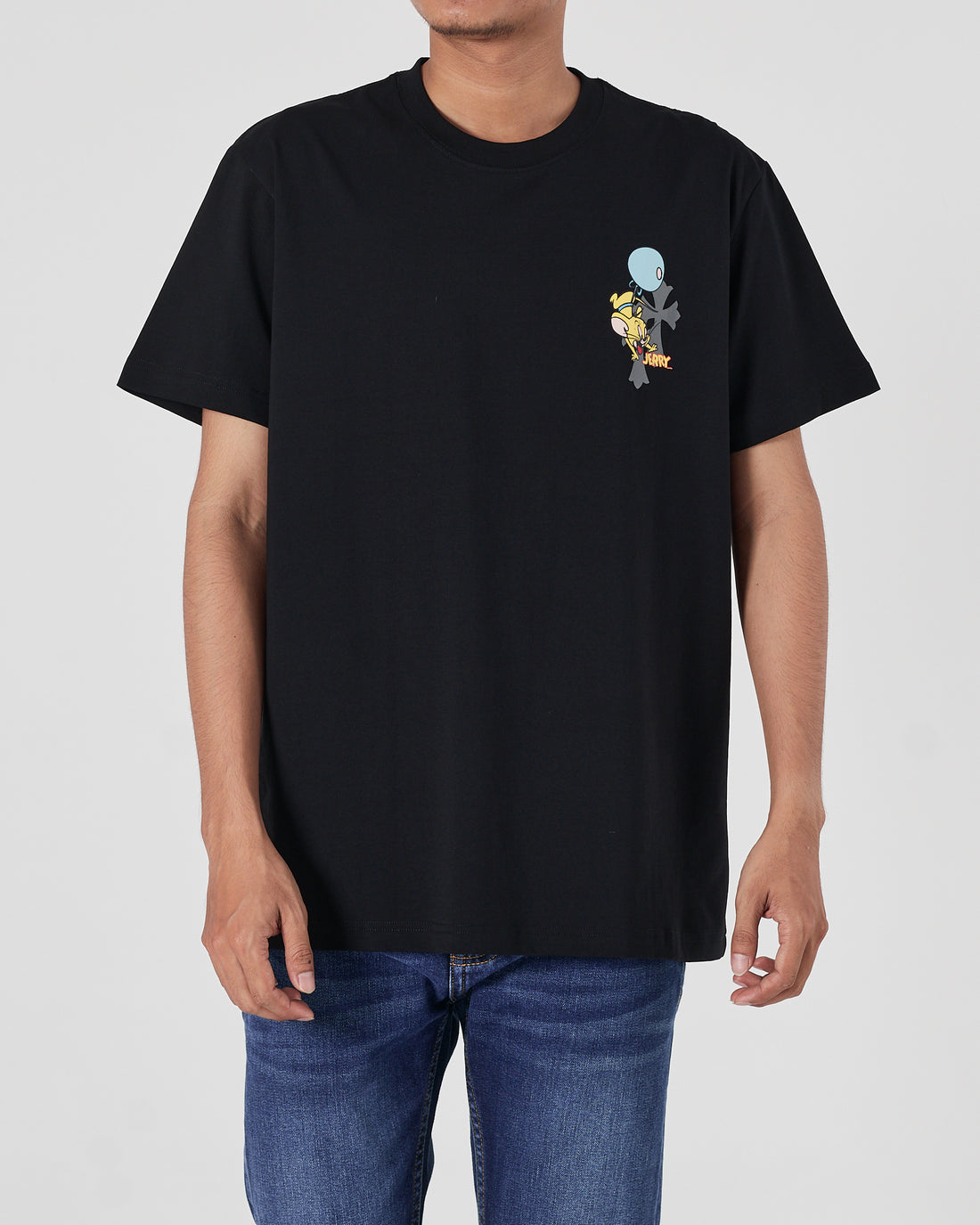 CH X Jerry Printed Men Black T-Shirt 15.90