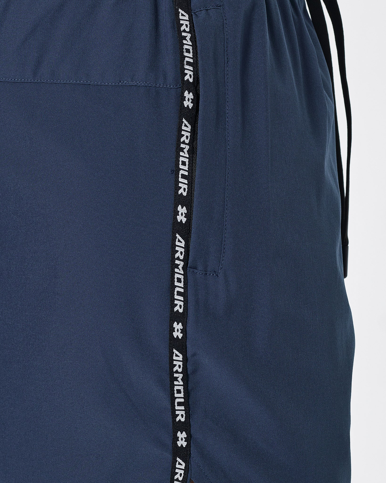 UA Logo Vertical Striped Men Blue Track Shorts 12.90