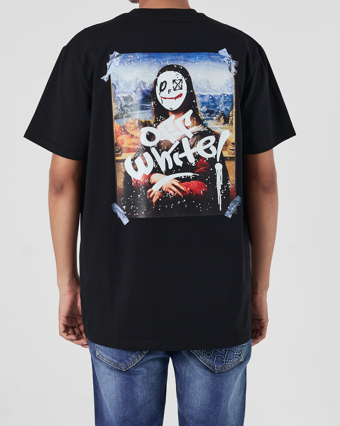 OW Monalisa Men Black T-Shirt 14.90