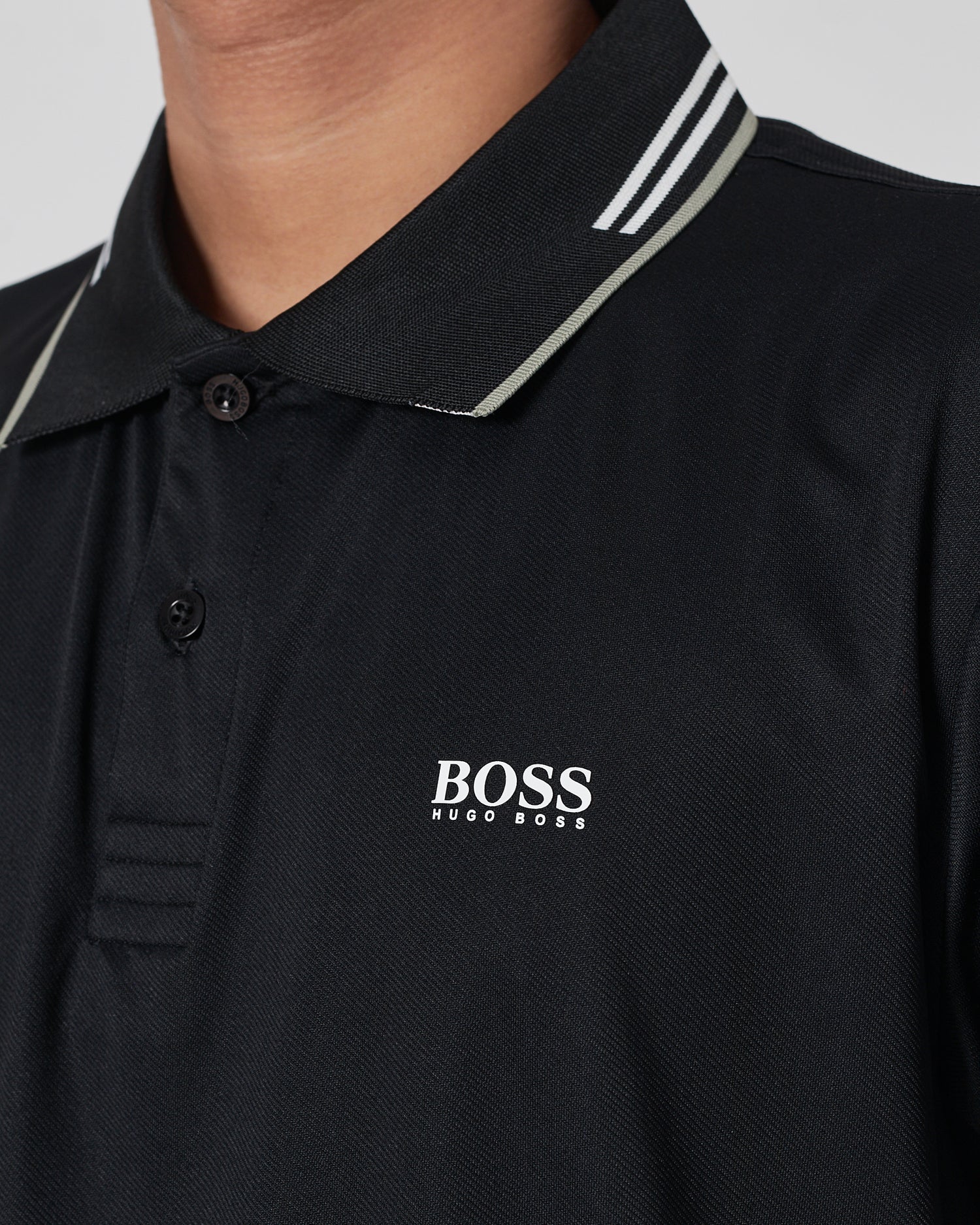 HUG Light Weight Men Black Polo Shirt 21.90