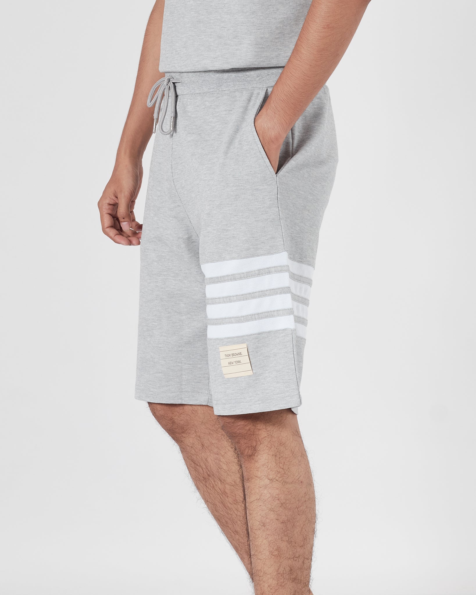 TB 4 Bar Striped Men Grey Shorts 16.90