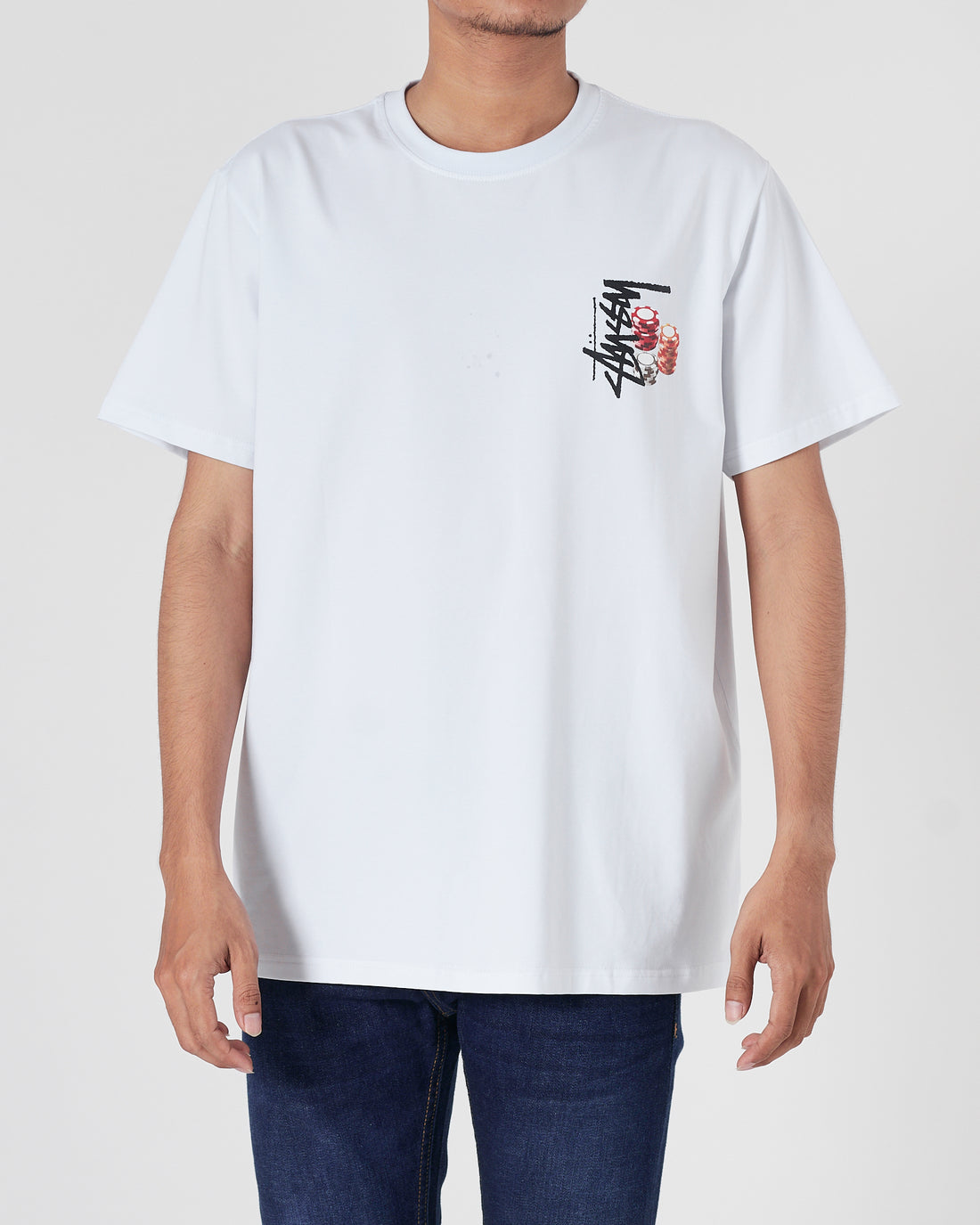 STU Back Logo Printed Men White T-Shirt 15.90