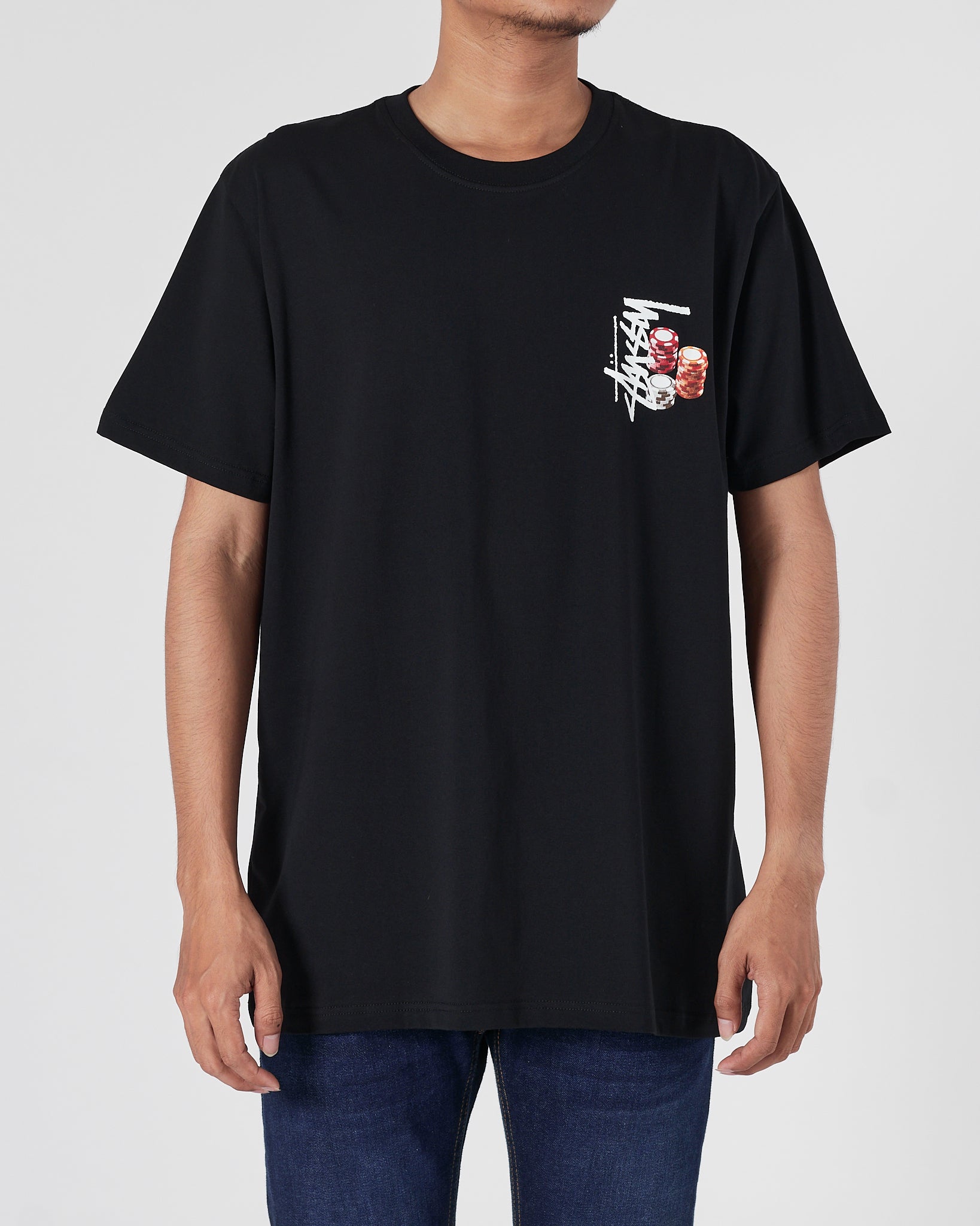 STU Back Logo Printed Men Black T-Shirt 15.90