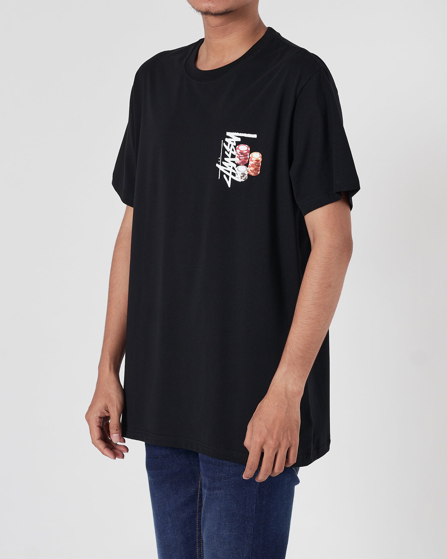 STU Back Logo Printed Men Black T-Shirt 15.90