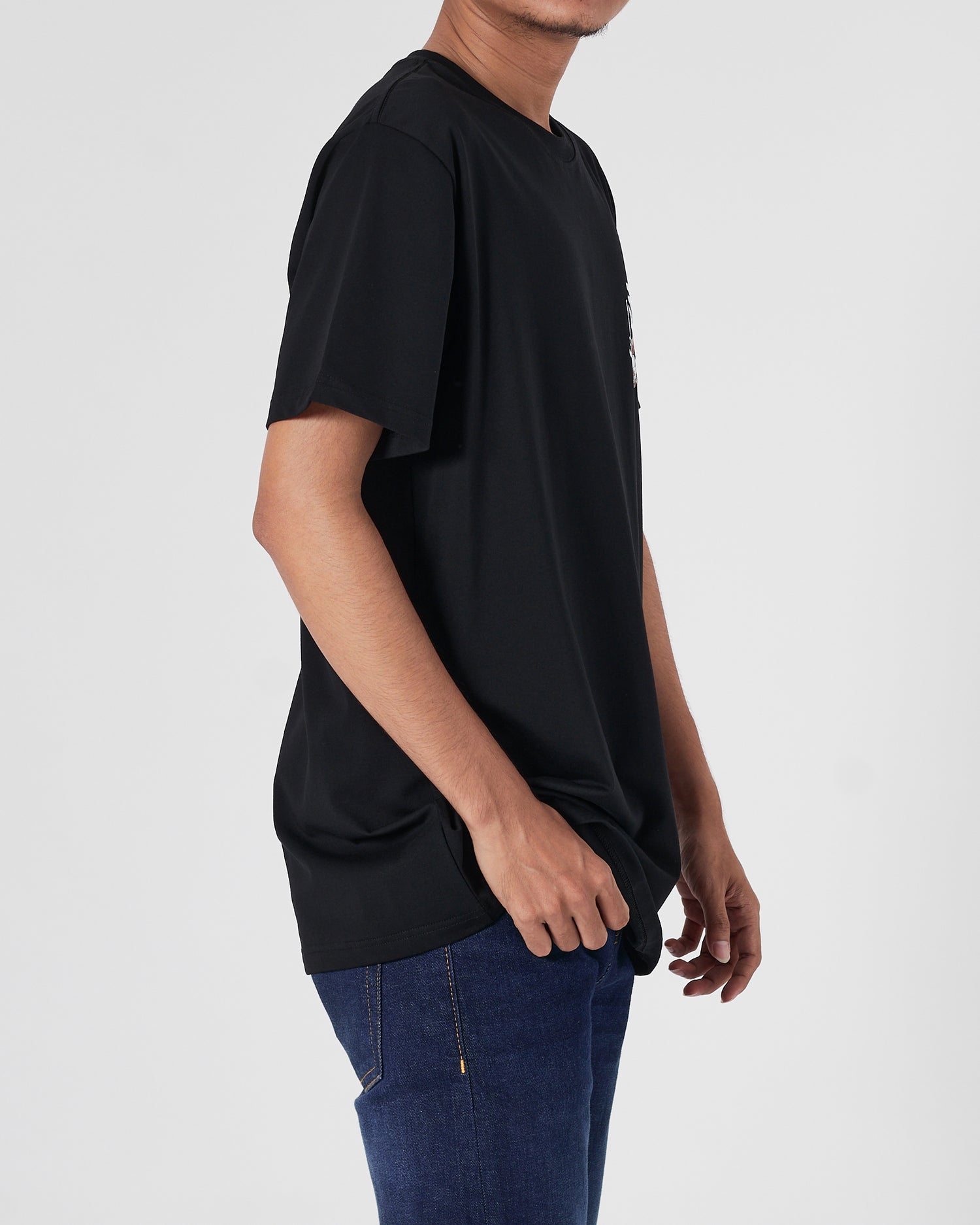 STU Back Logo Printed Men Black T-Shirt 15.90