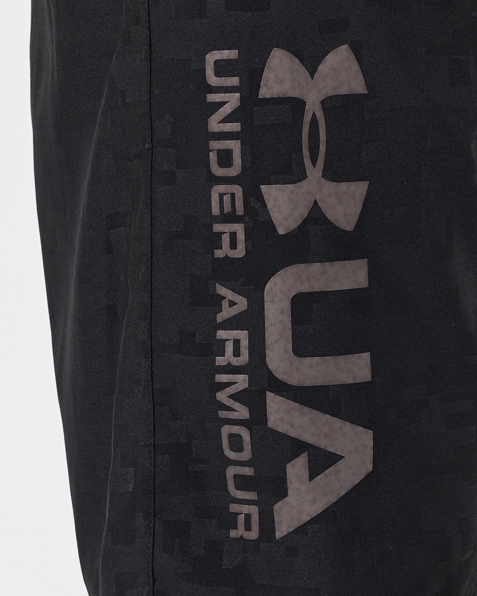 UA Logo Vertical Printed Men Black Track Shorts 12.90
