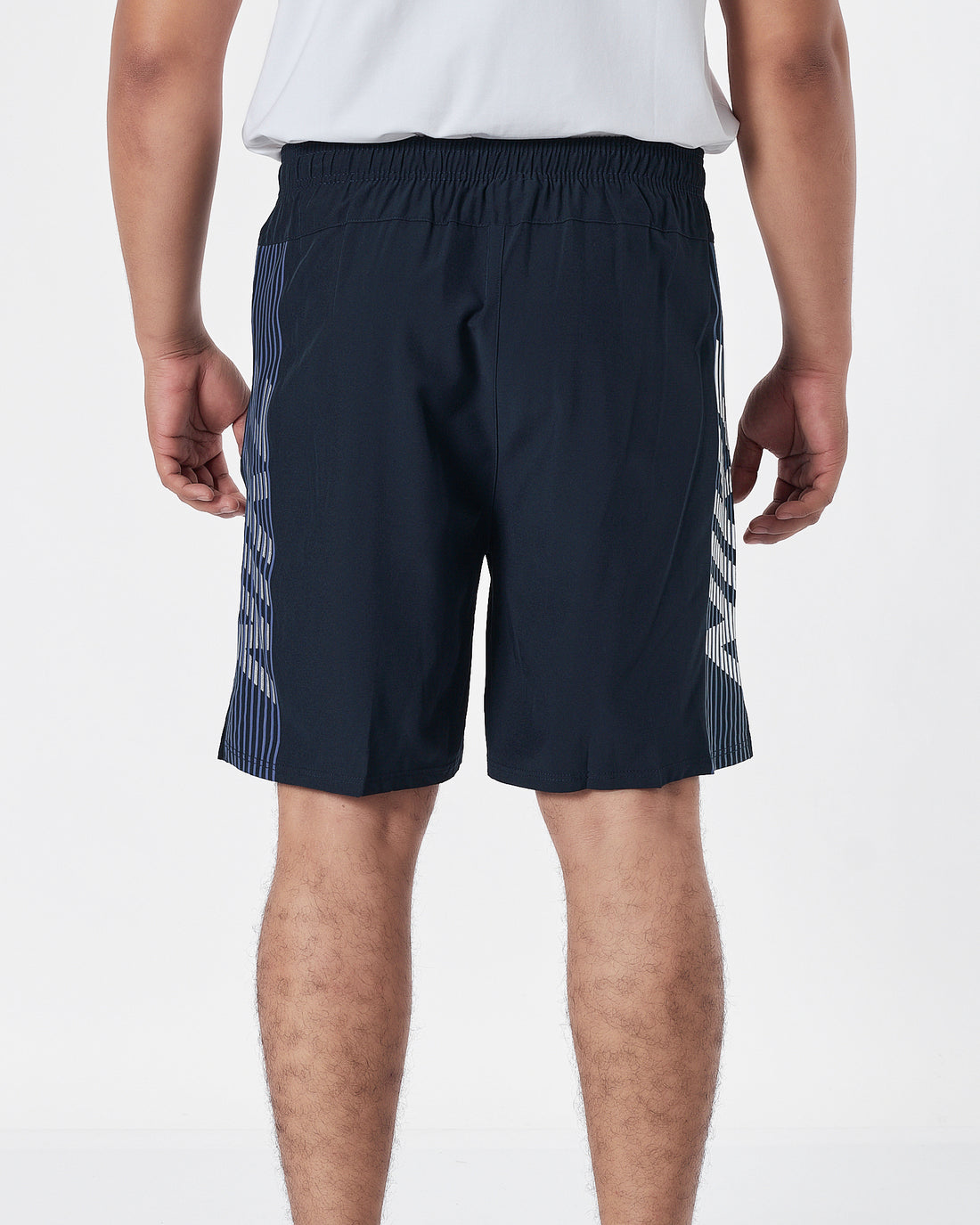 NIK Side Striped Logo Vertical Men Blue Track Shorts 12.90