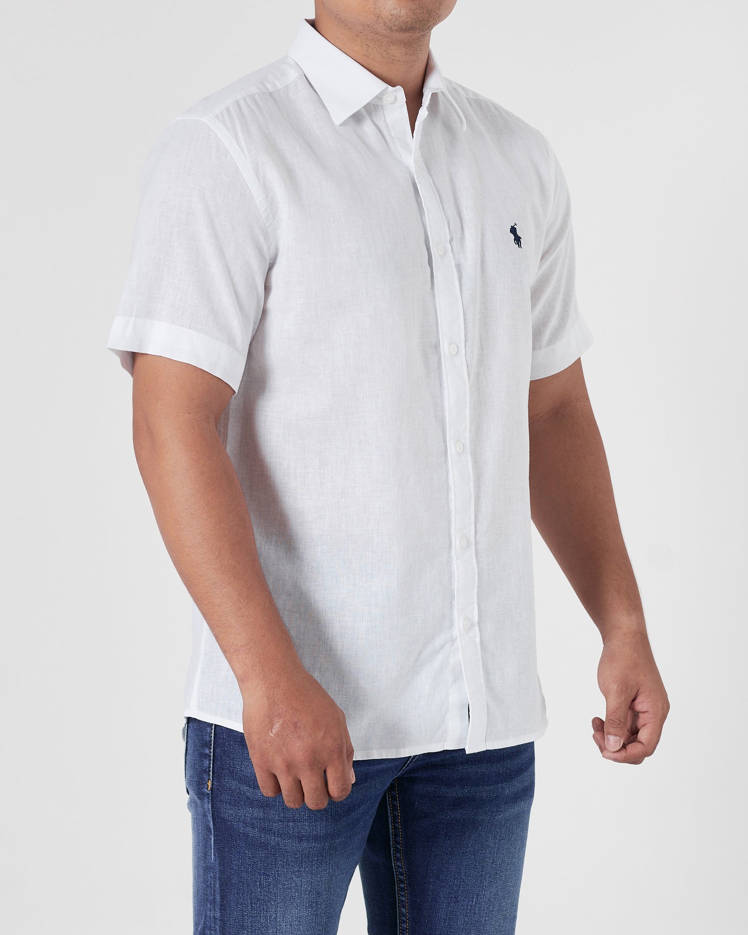 RL Linen Men White Shirts Short Sleeve 17.90