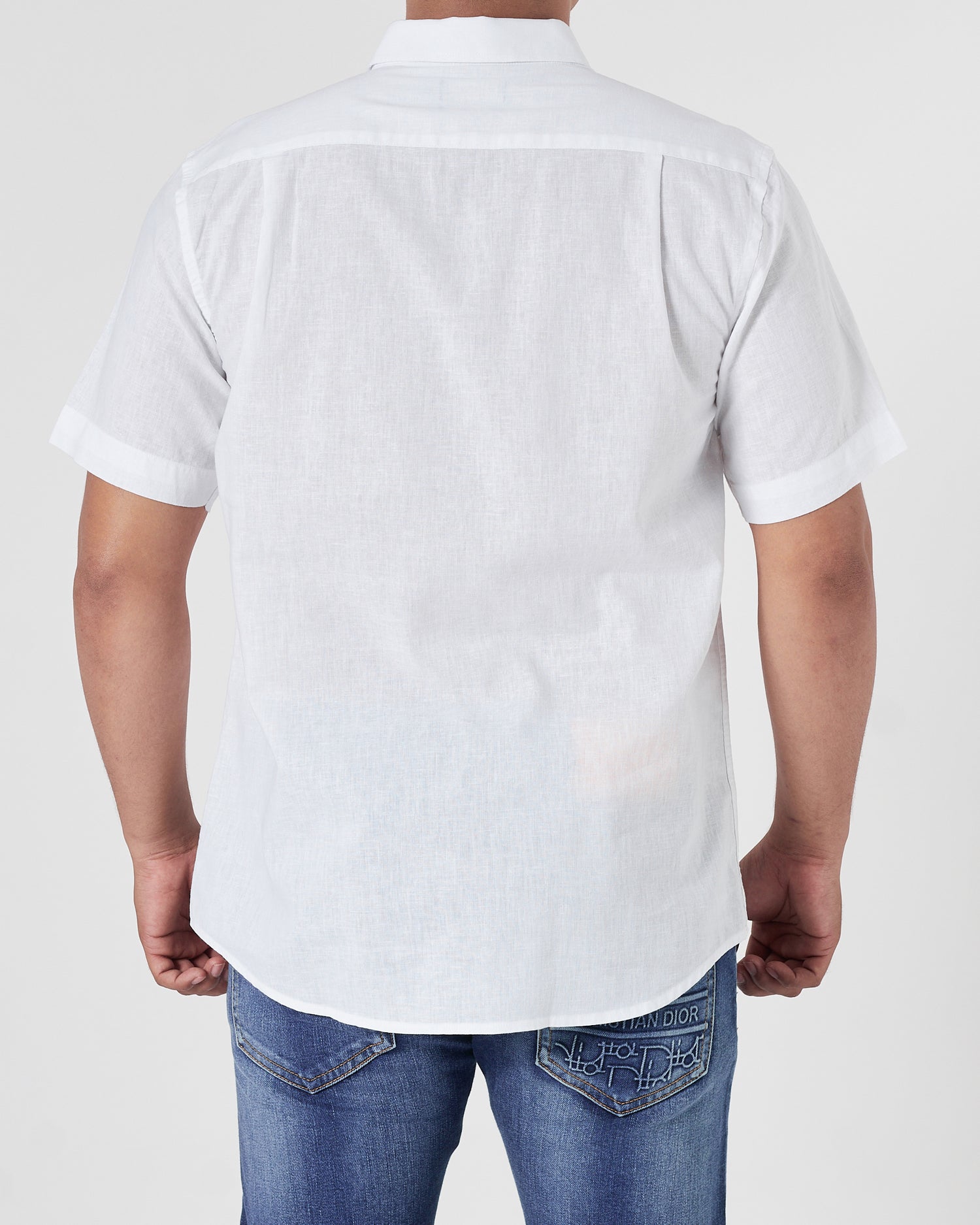 RL Linen Men White Shirts Short Sleeve 17.90