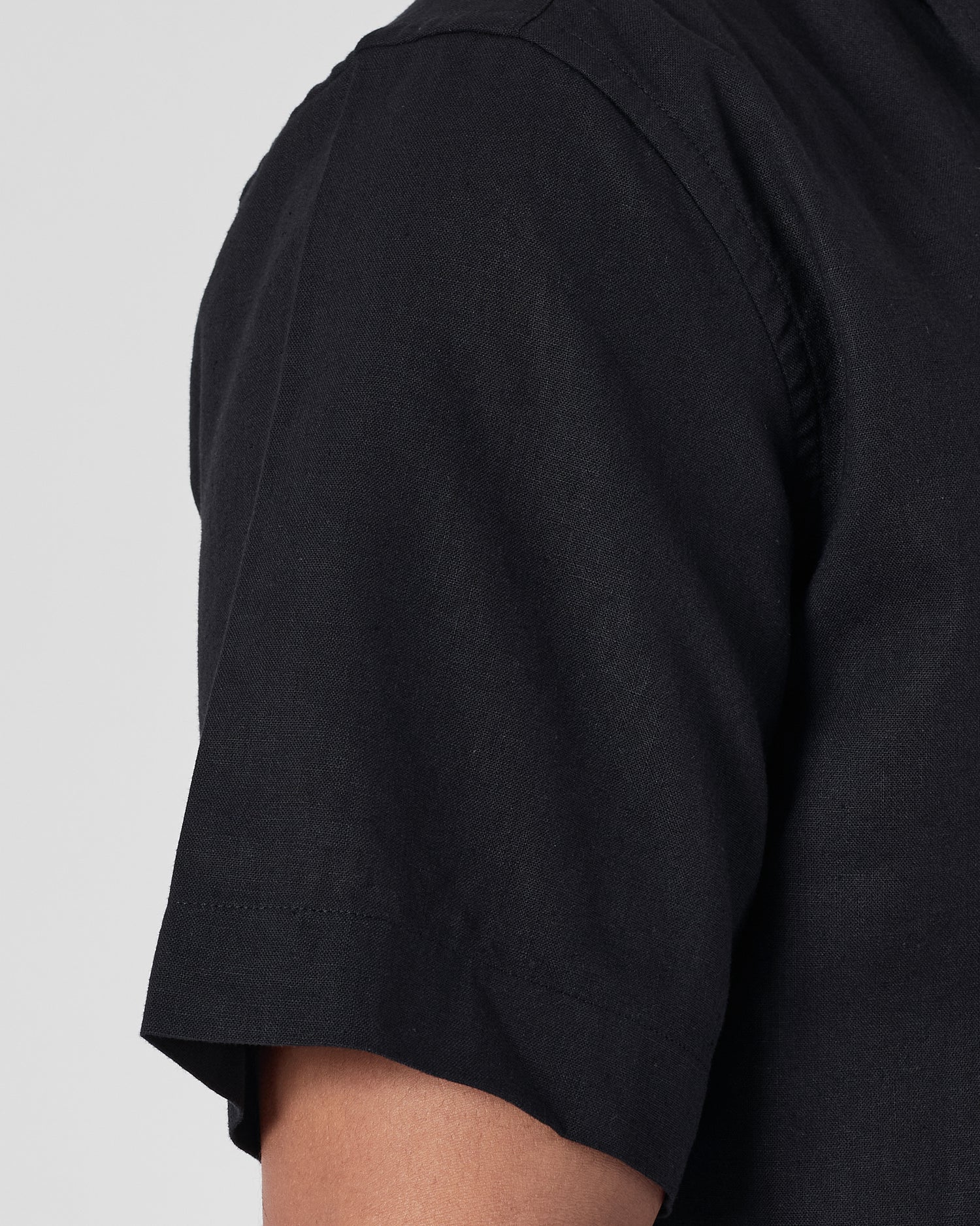 RL Linen Men Black Shirts Short Sleeve 17.90