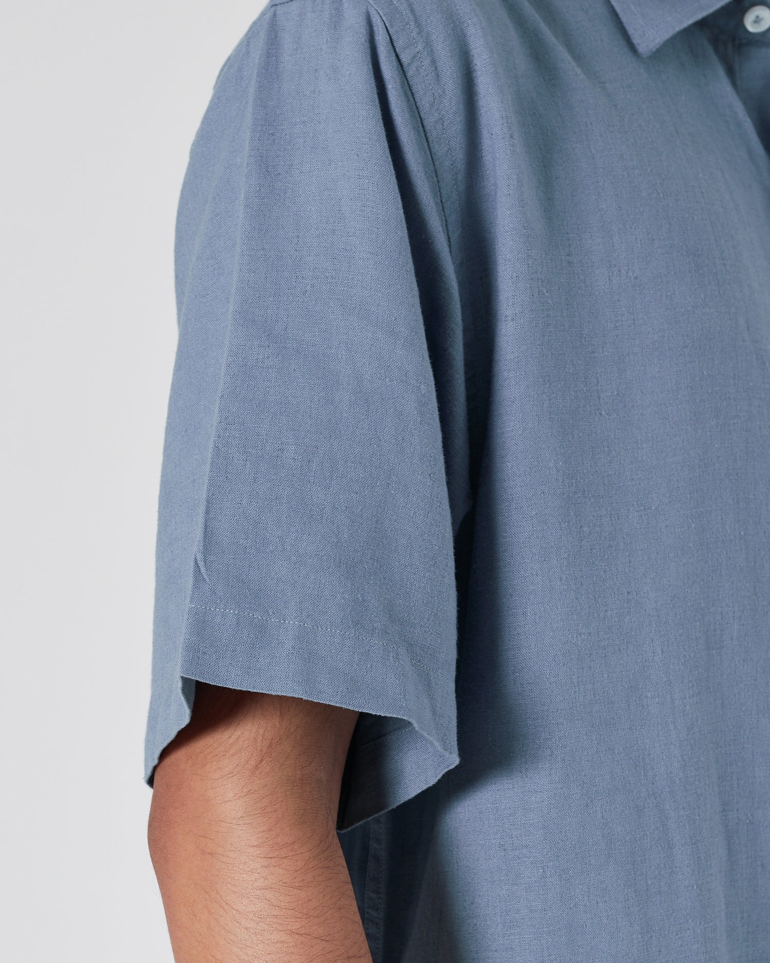 RL Linen Men Light Blue Shirts Short Sleeve 17.90