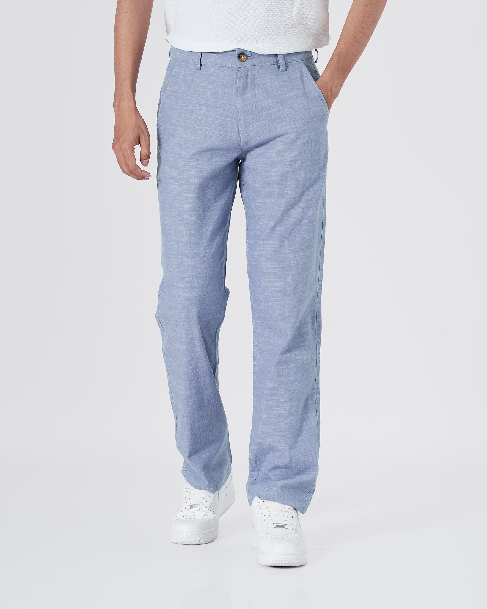 ZAR Linen Men Light Blue Pants 24.90