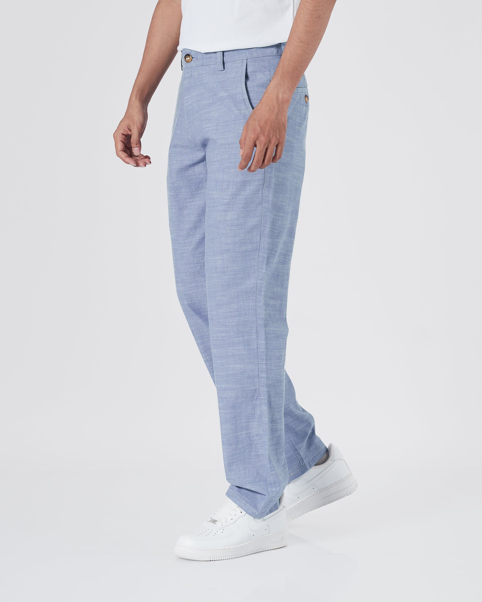 ZAR Linen Men Light Blue Pants 24.90