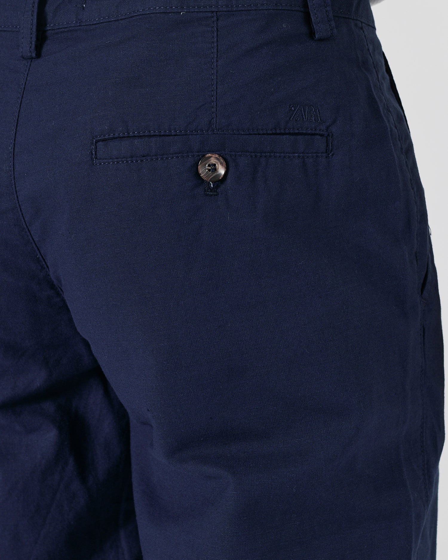 ZAR Linen Men Dark Blue Pants 24.90