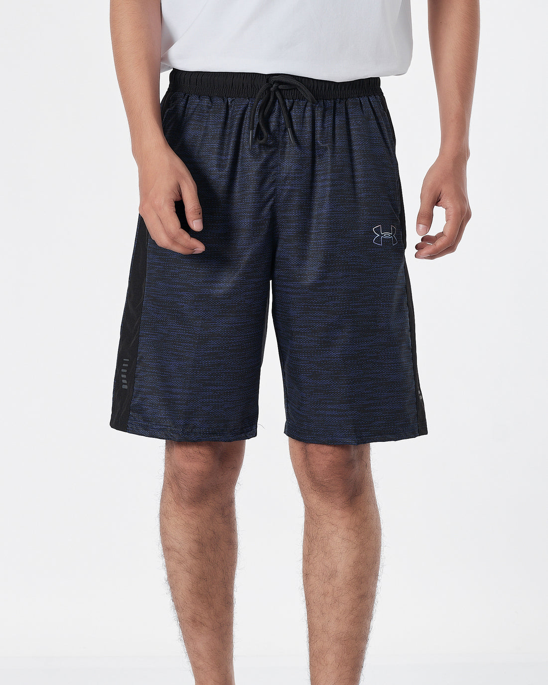 UA Left Logo Printed Men Black Track Shorts 12.90