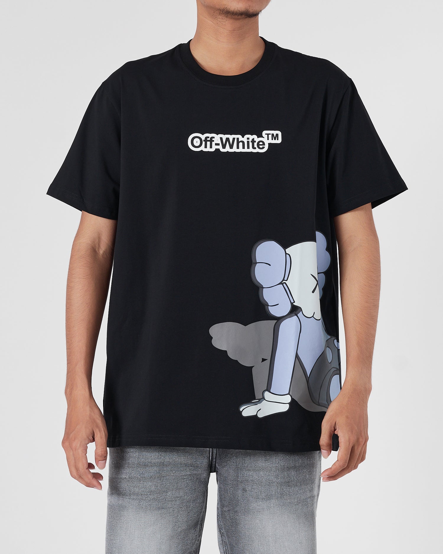 OW X Kaws Men Black T-Shirt 15.90