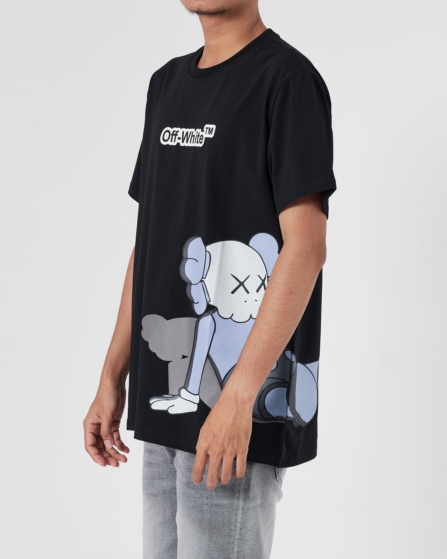 OW X Kaws Men Black T-Shirt 15.90