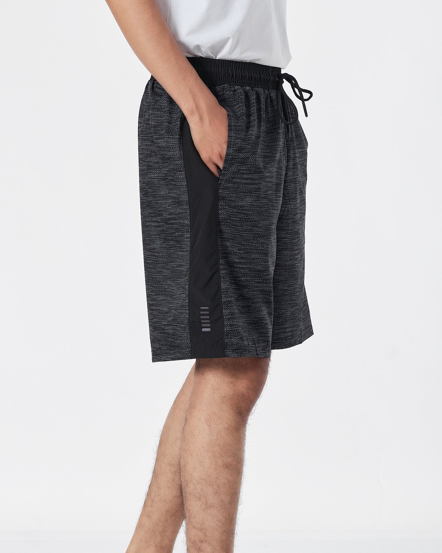 UA Left Logo Printed Men Dark Grey  Track Shorts 12.90