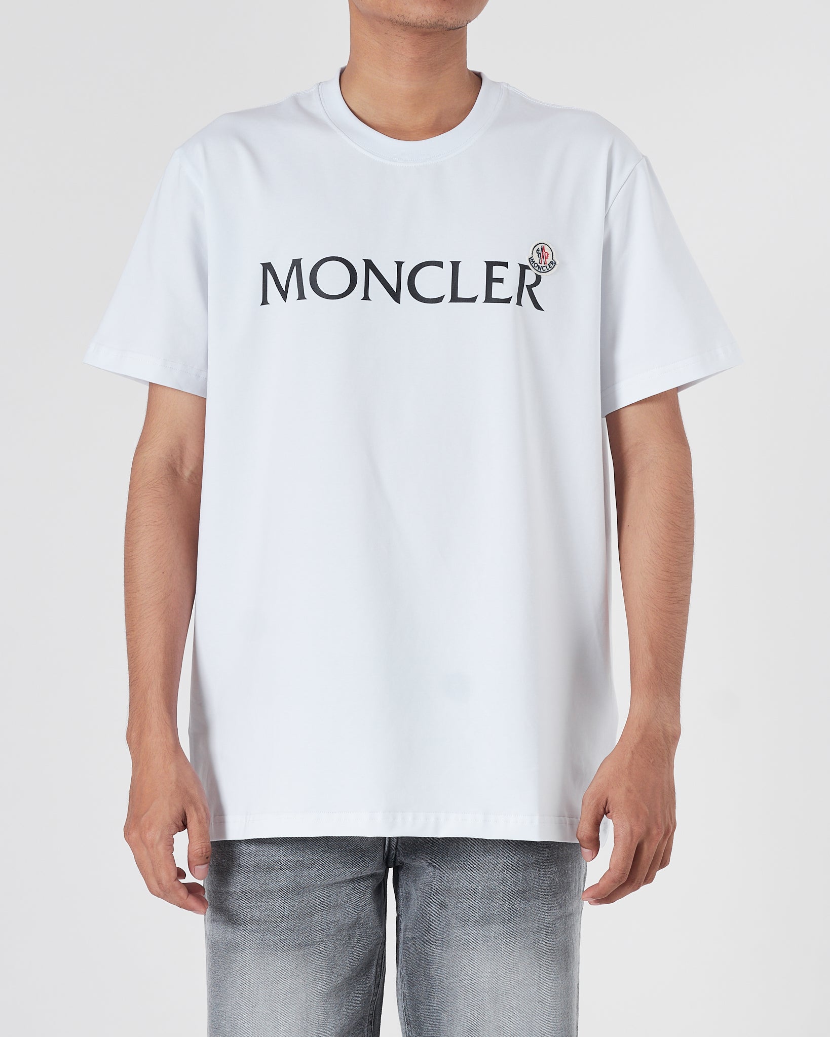 MON Logo Printed Men White T-Shirt 15.90