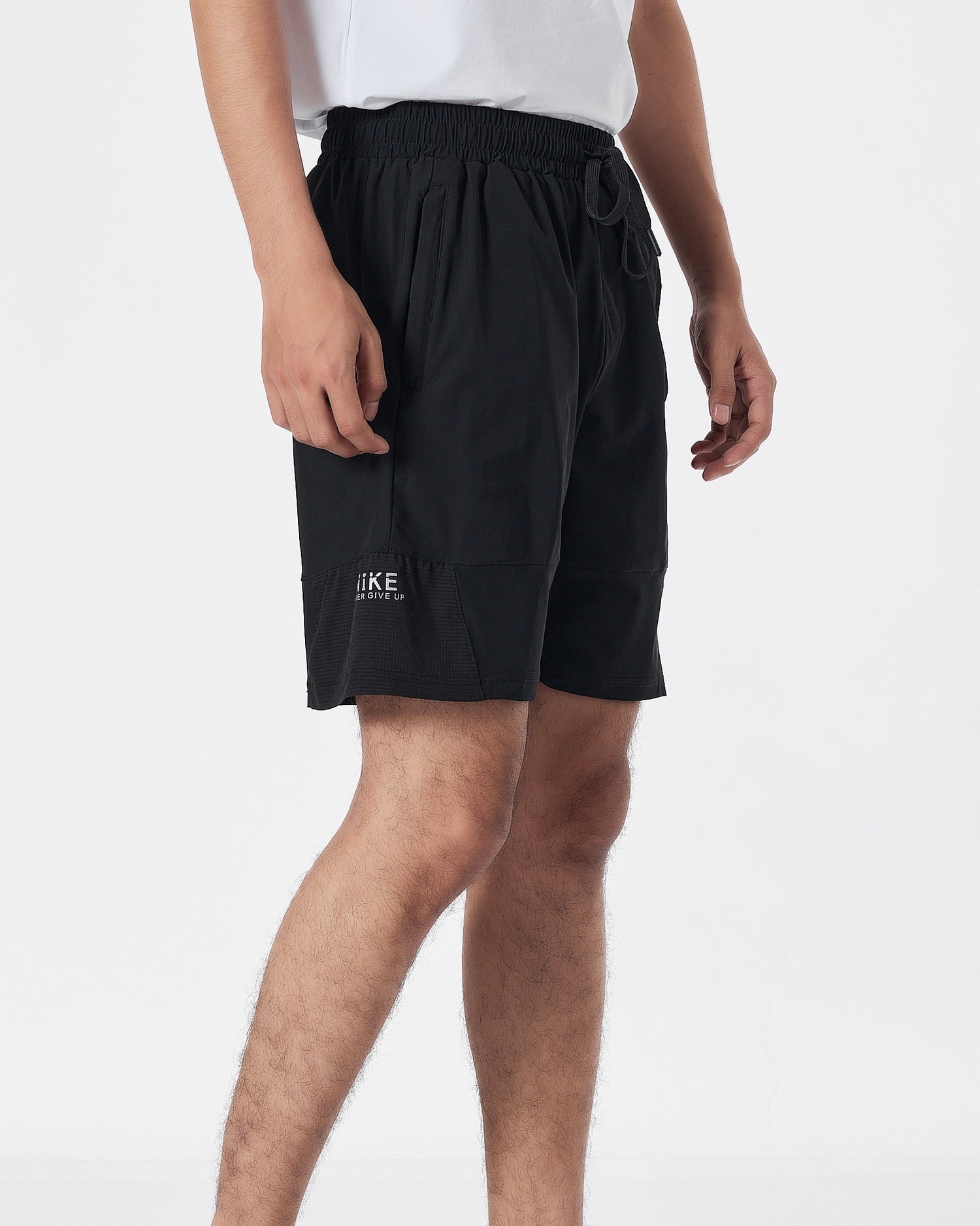NIK Logo Printed Men Black Track Shorts 12.90