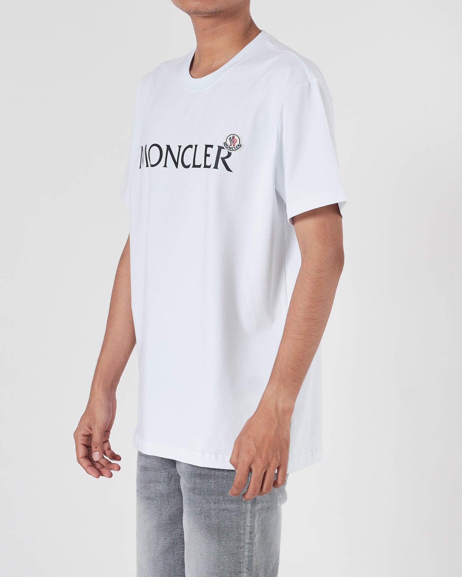 MON Logo Printed Men White T-Shirt 15.90