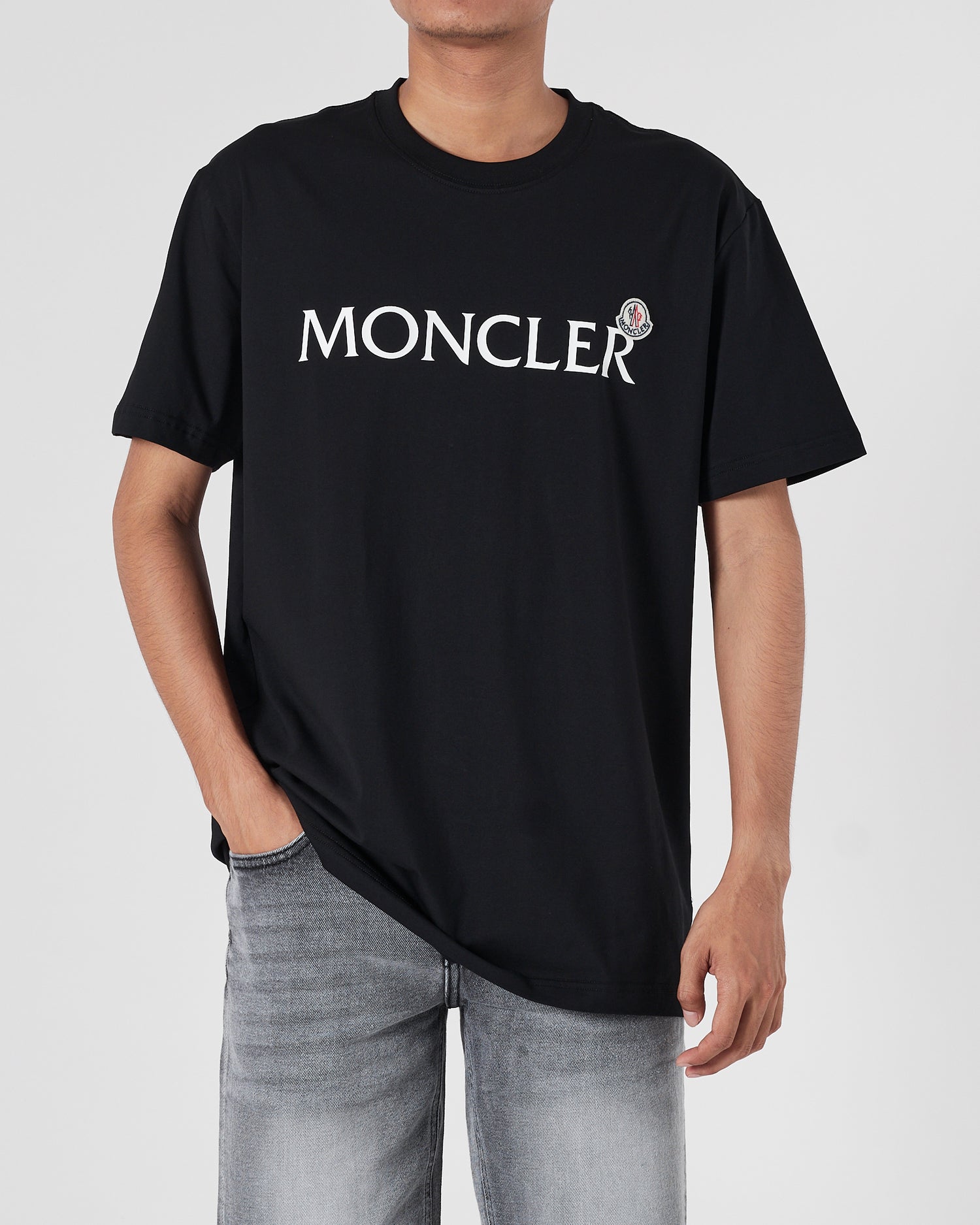 MON Logo Printed Men Black T-Shirt 15.90