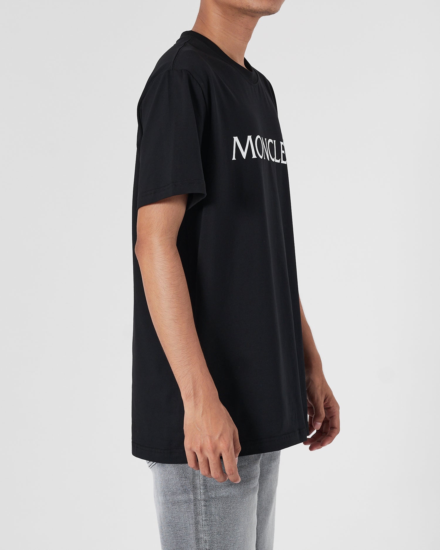 MON Logo Printed Men Black T-Shirt 15.90