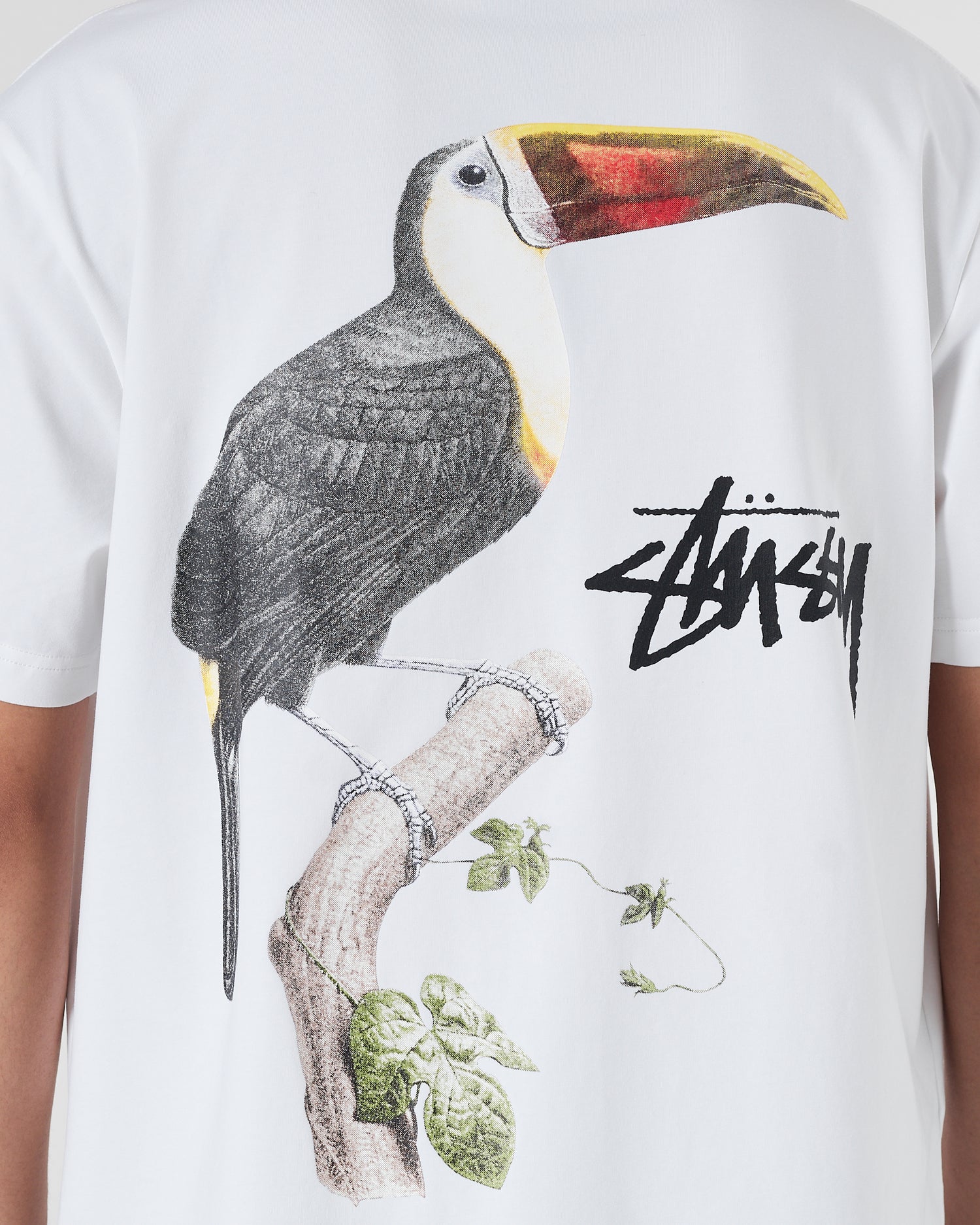 STU Tropical Bird Men White T-Shirt 15.90