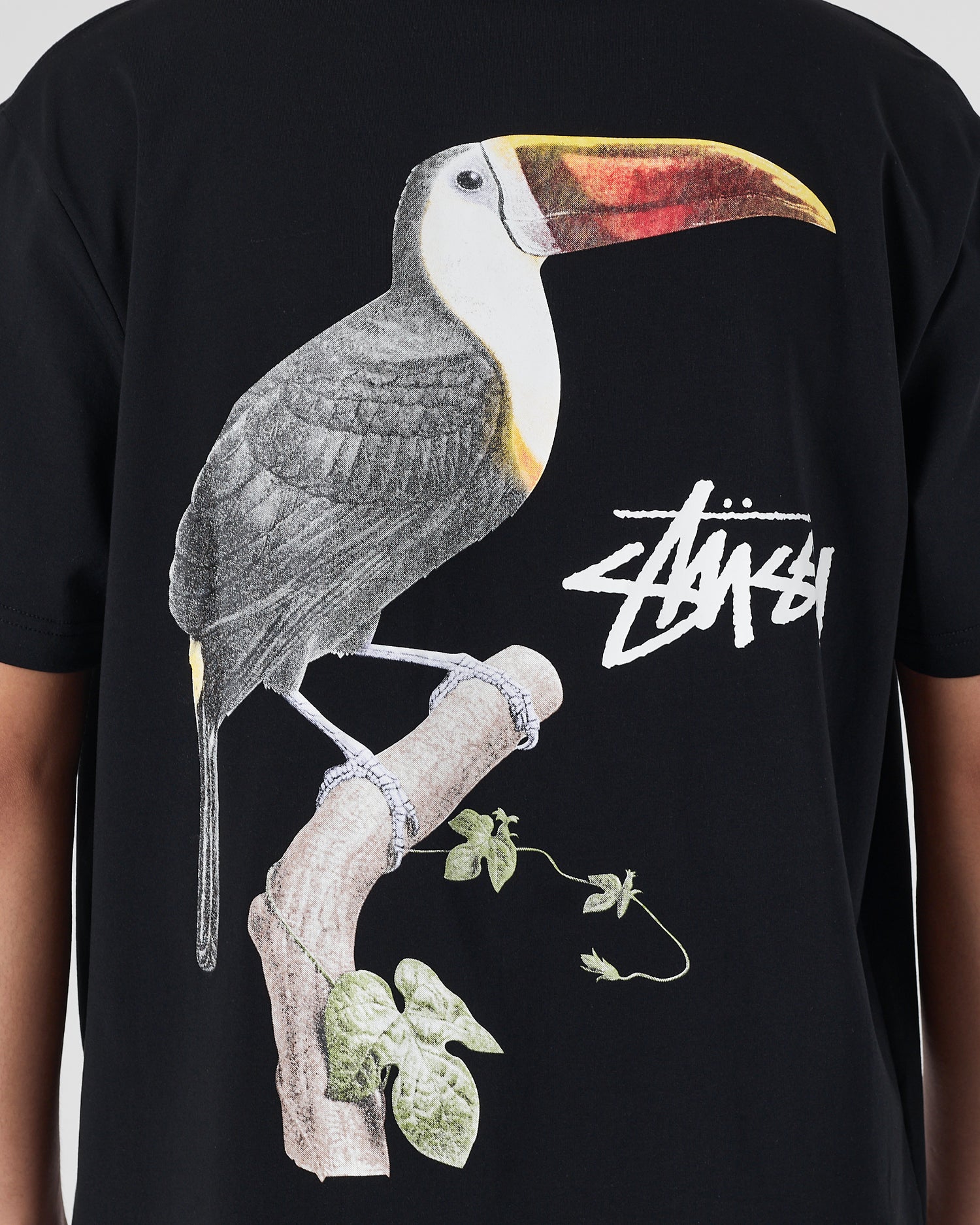 STU Tropical Bird Men Black T-Shirt 15.90