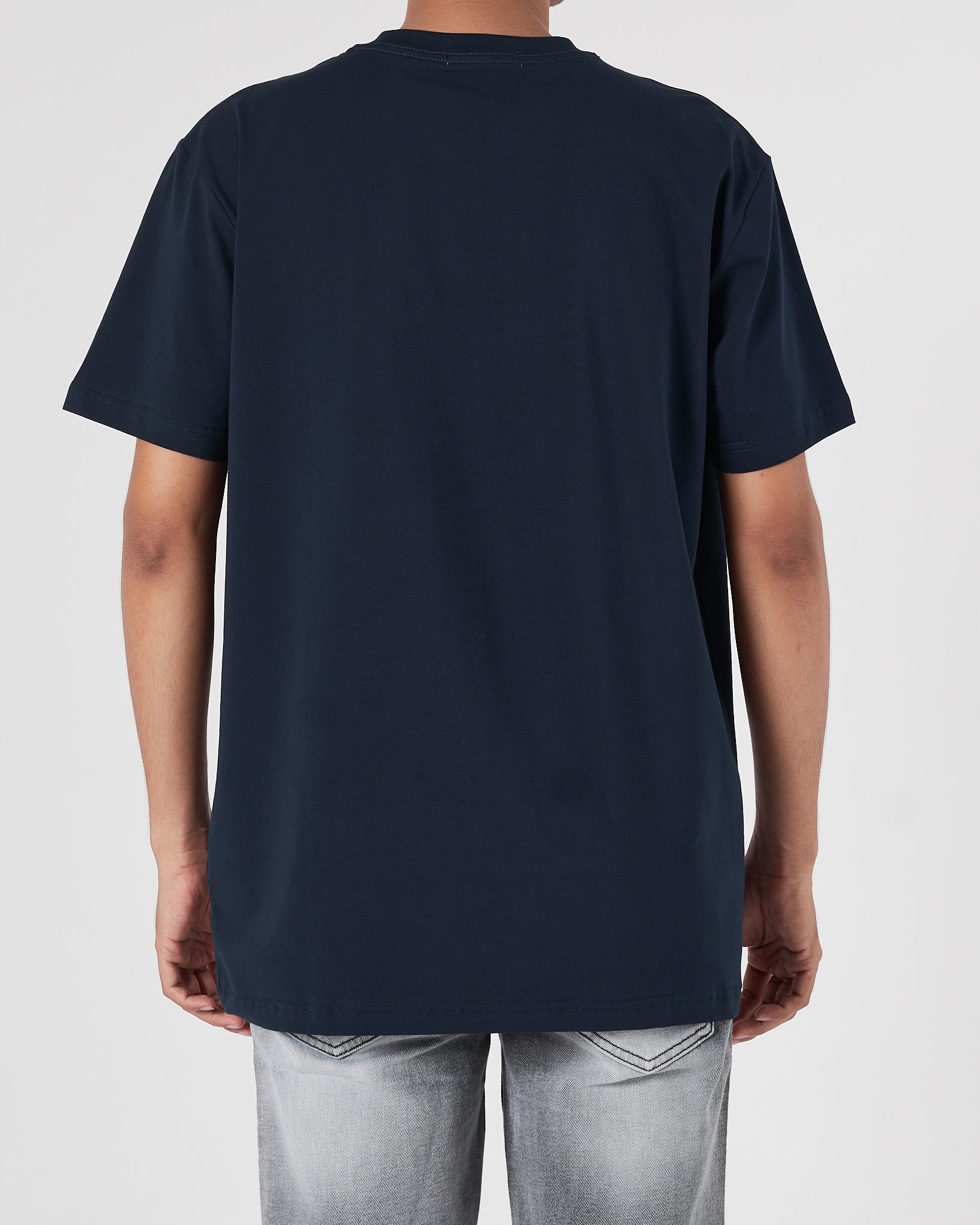 MON Logo Printed Men Blue T-Shirt 15.90