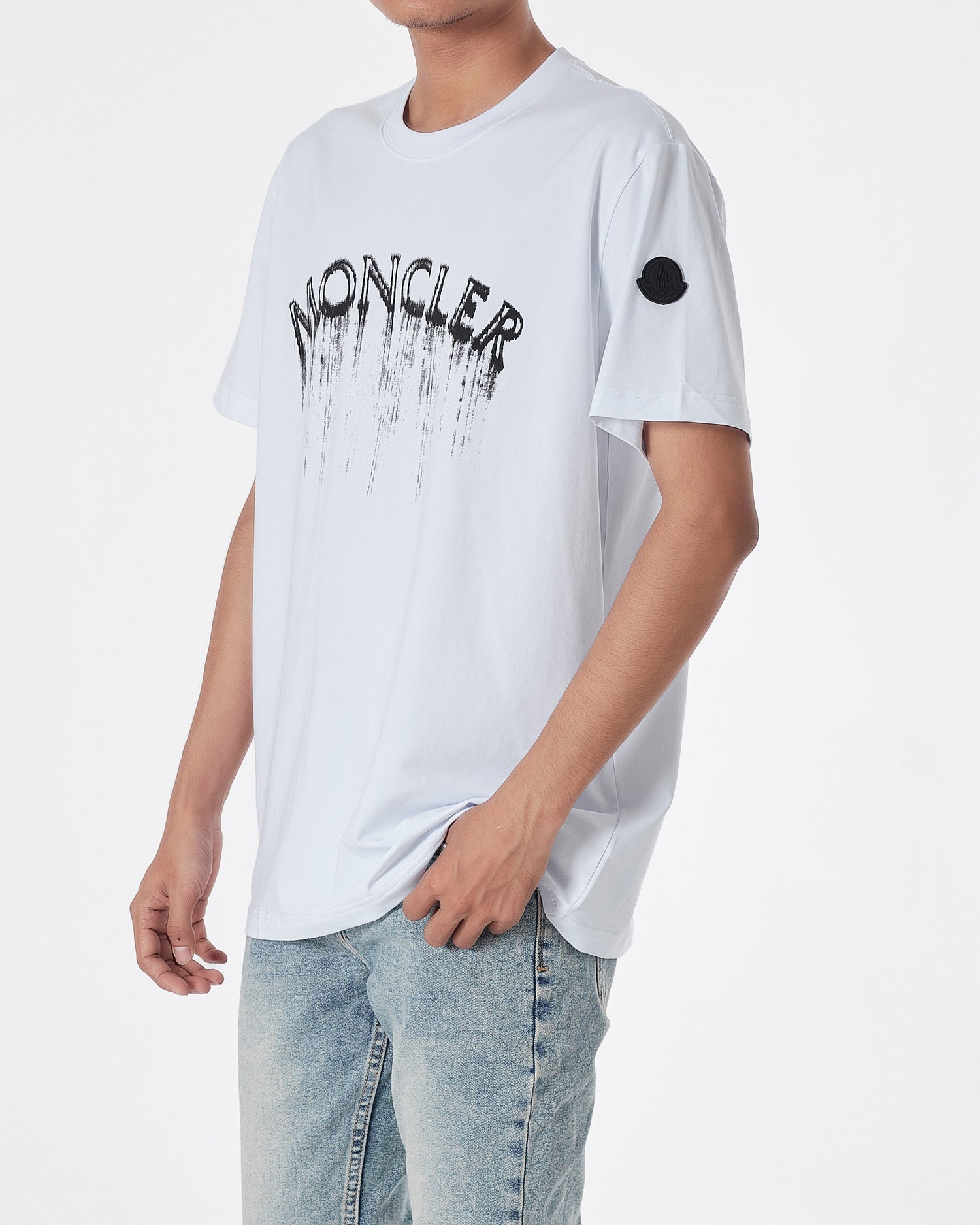 MON Logo Dripping Men White T-Shirt 16.90