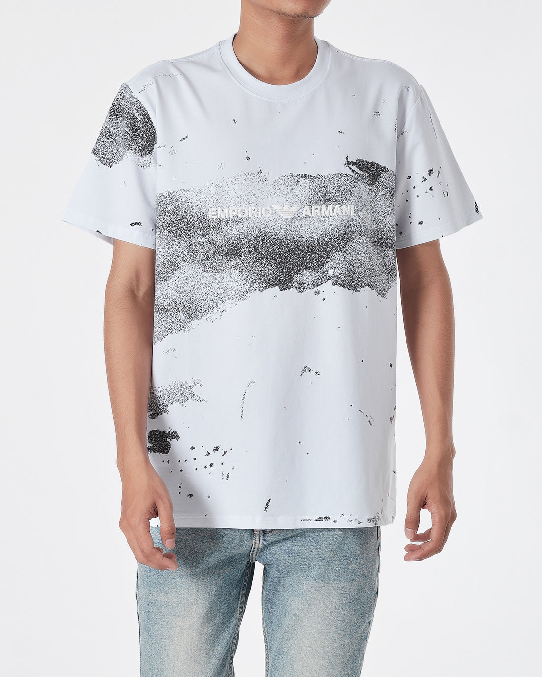 ARM Ink Splatter Printed Men White T-Shirt 15.90