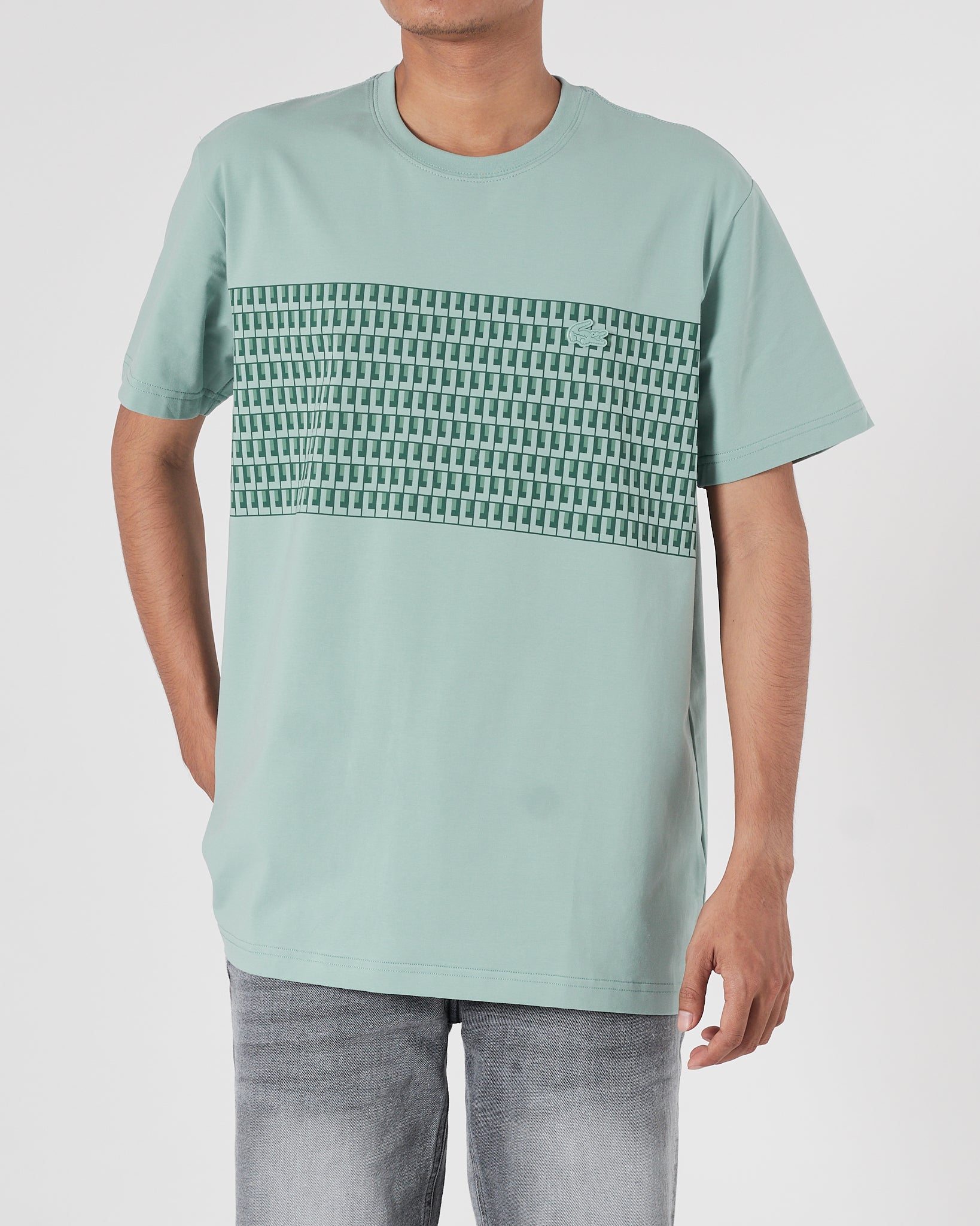 LAC Half Full Logo Printed Men Green T-Shirt 16.90