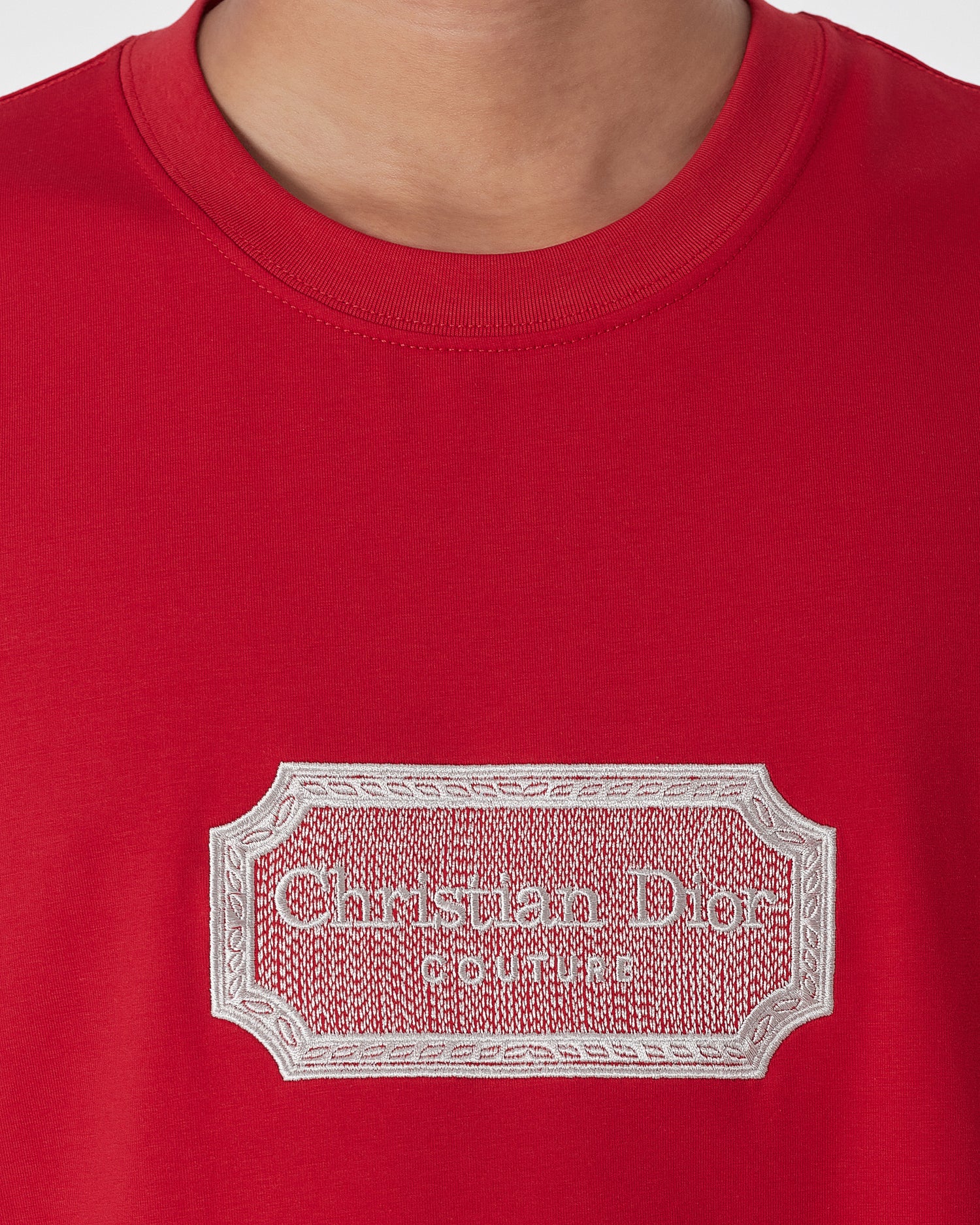 CD Logo Embroidered Unisex Red T-Shirt 15.90