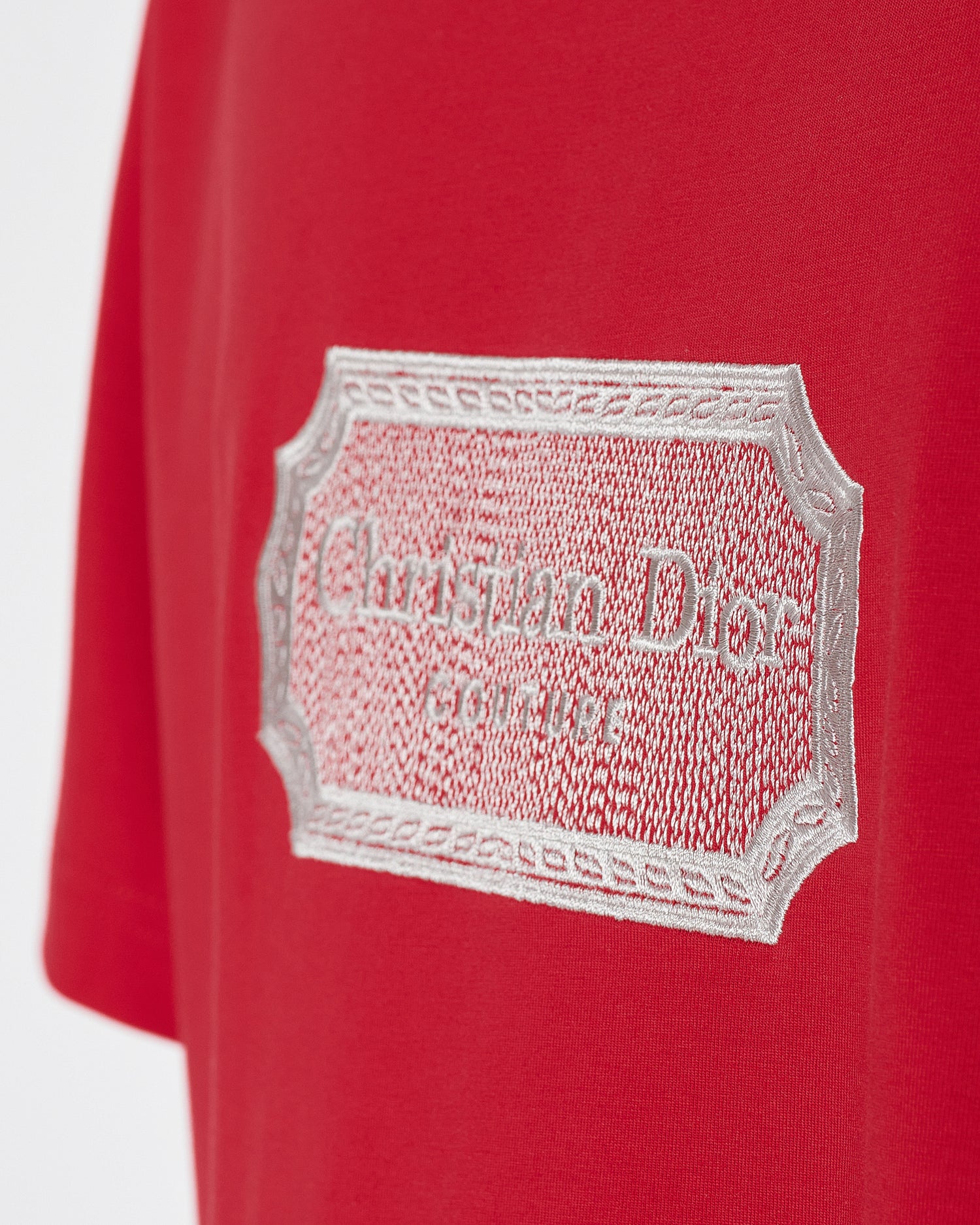 CD Logo Embroidered Unisex Red T-Shirt 15.90