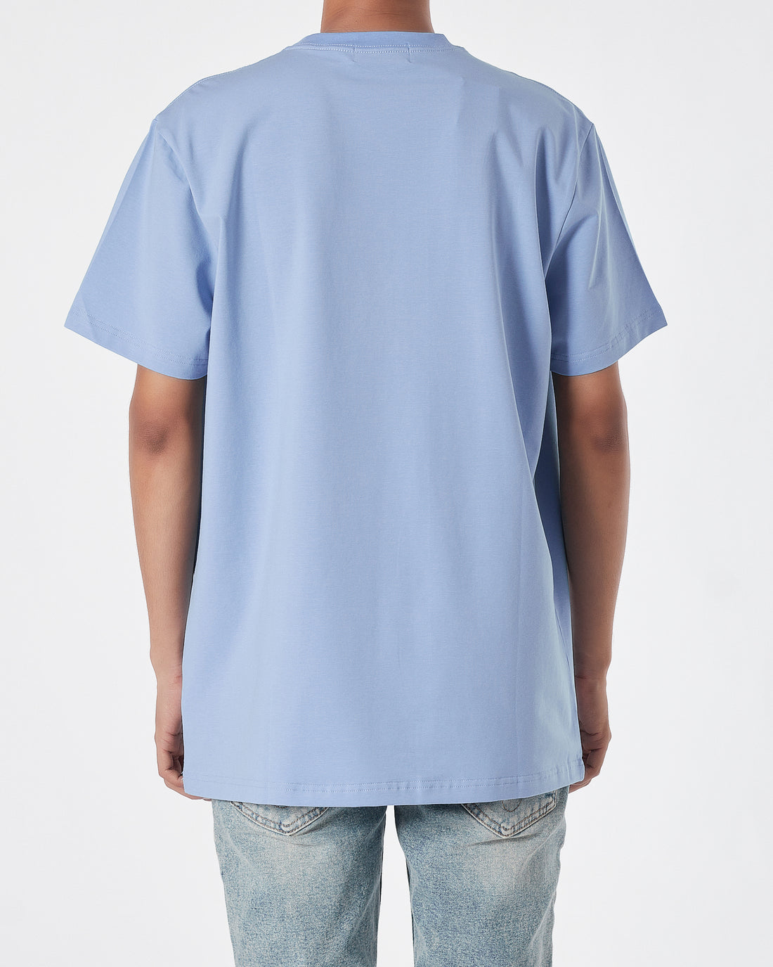 MKI Fox Embroidered Men Light Blue T-Shirt 14.90