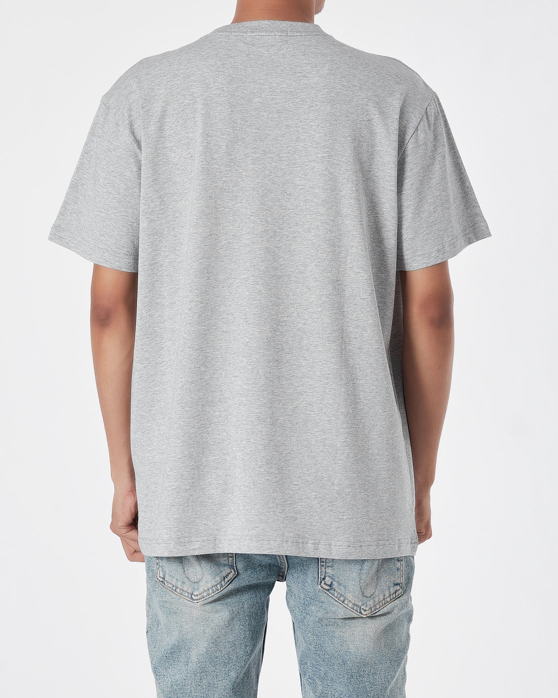 MKI Fox Embroidered Men Grey T-Shirt 14.90
