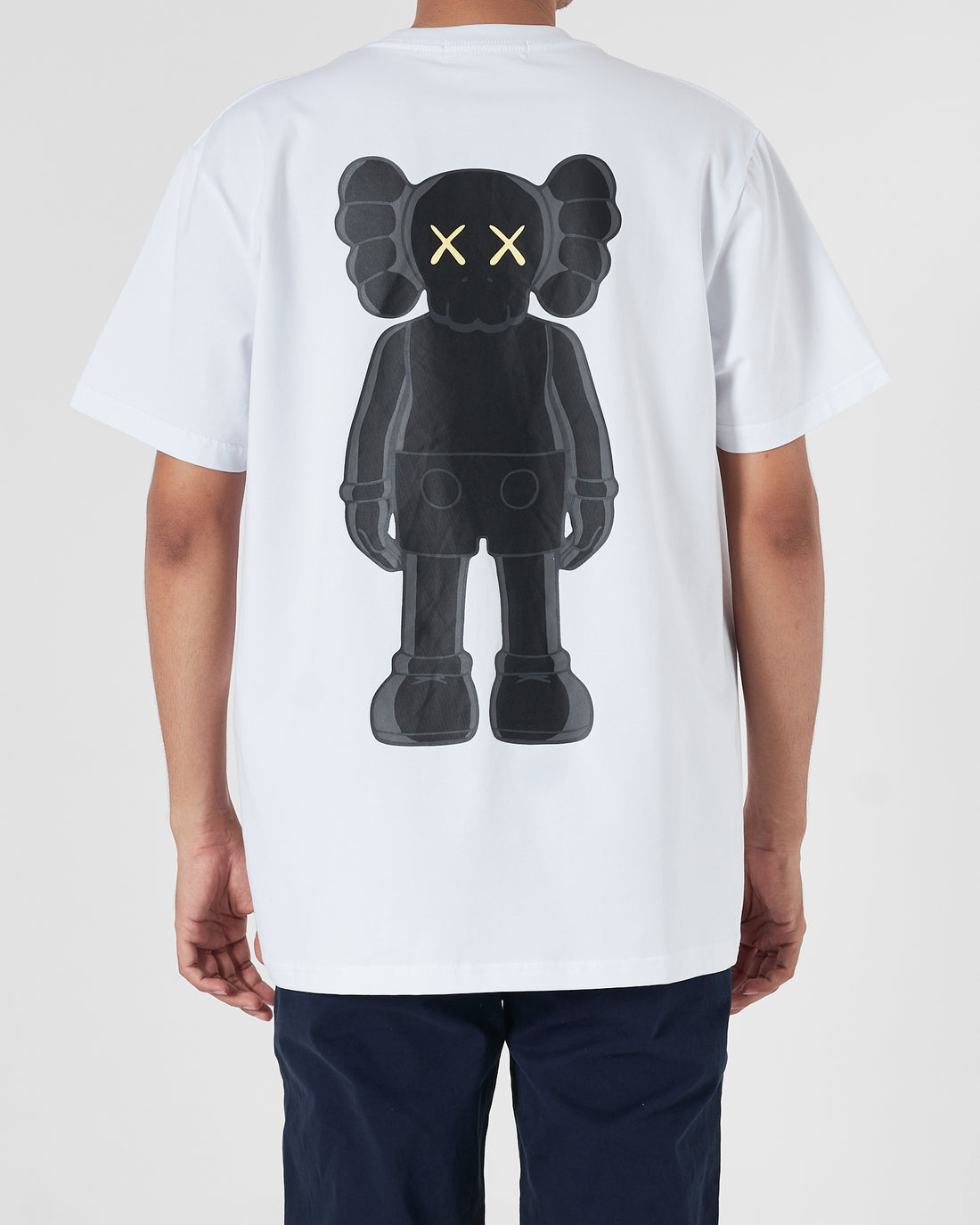 OW X Kaws Back Logo Printed Men White T-Shirt 16.90