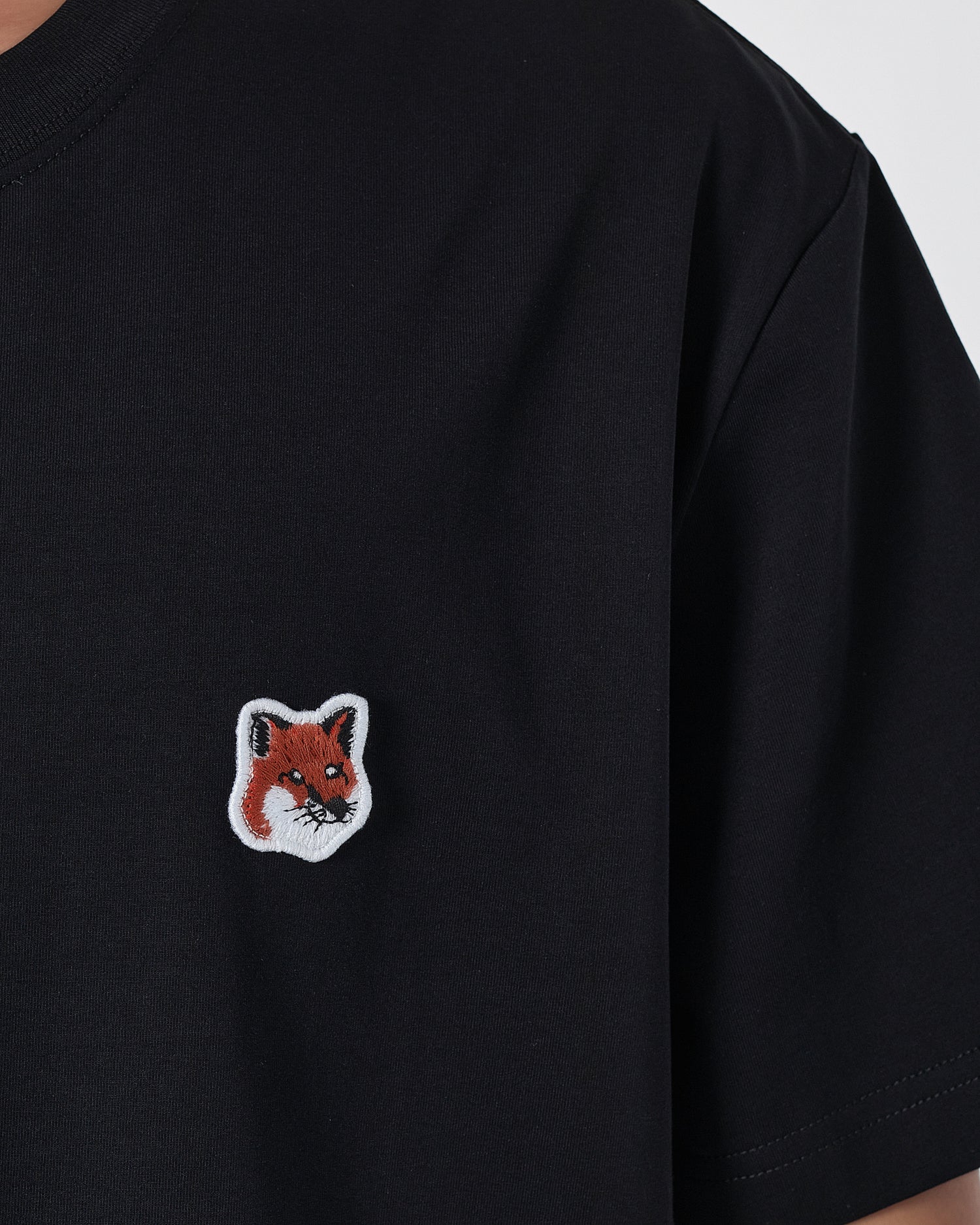 MKI Fox Embroidered Men Black T-Shirt 14.90